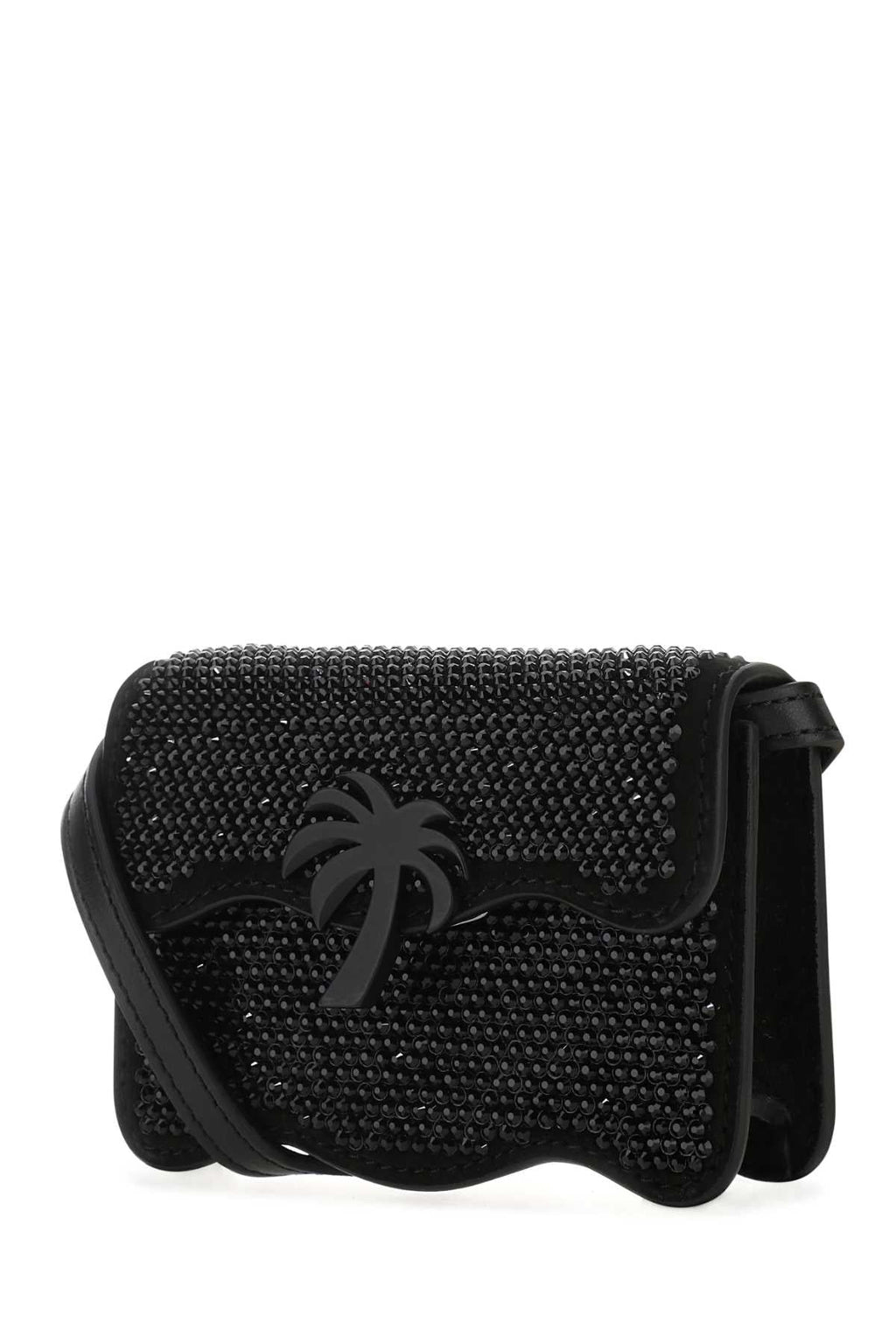 Palm Angels Women Embellished Leather Micro Palm Beach Crossbody Bag
