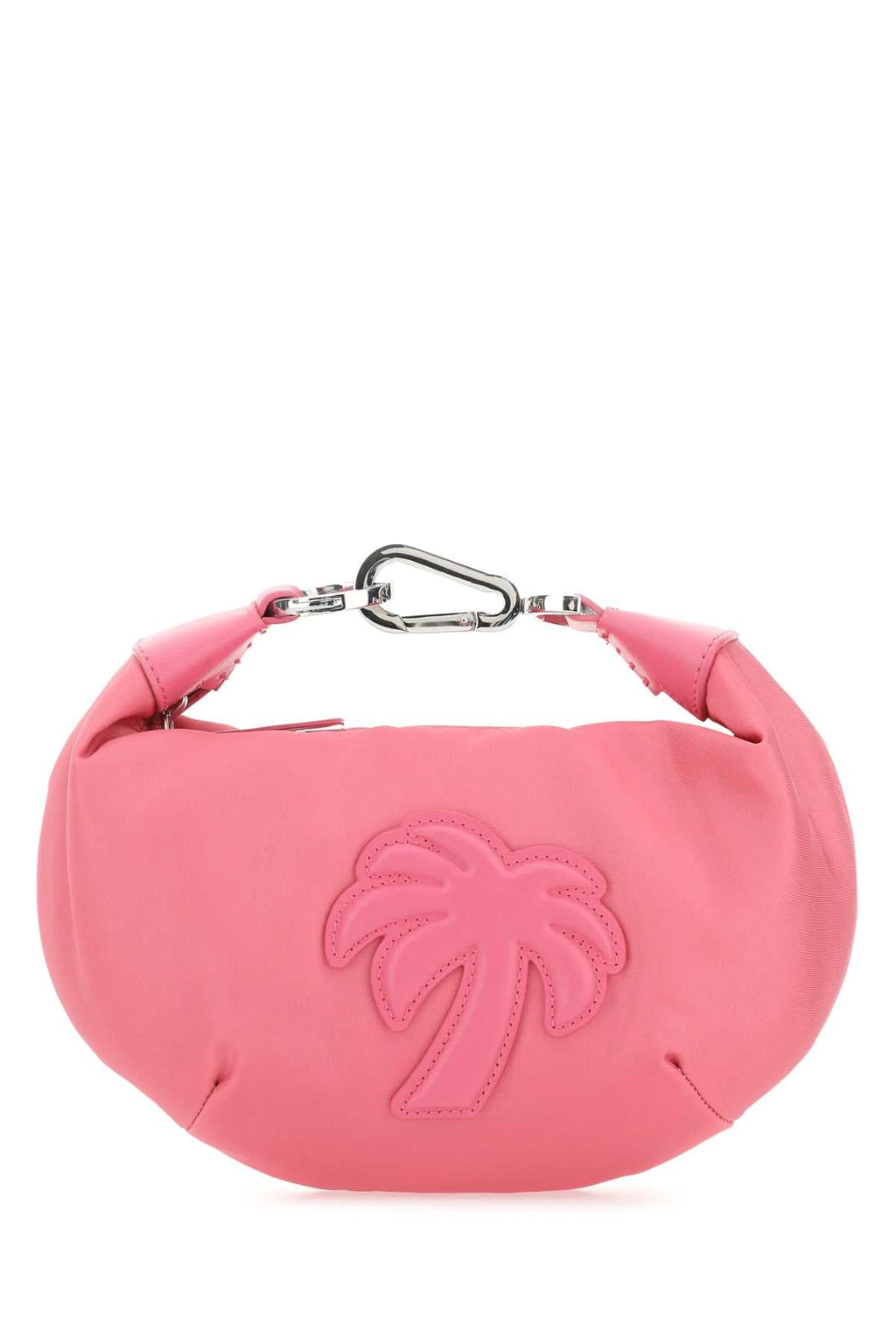 Palm Angels Women Dark Pink Fabric Big Palm Handbag