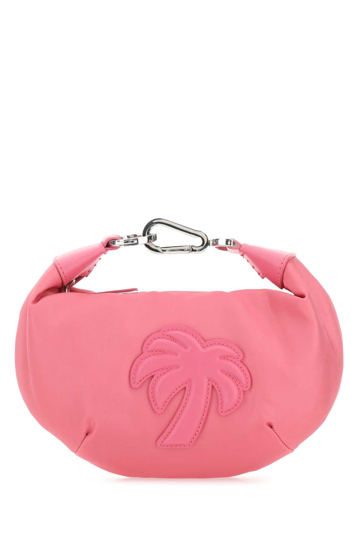 Palm Angels Women Dark Pink Fabric Big Palm Handbag