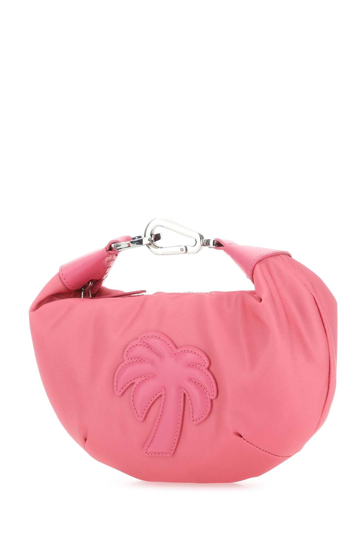 Palm Angels Women Dark Pink Fabric Big Palm Handbag