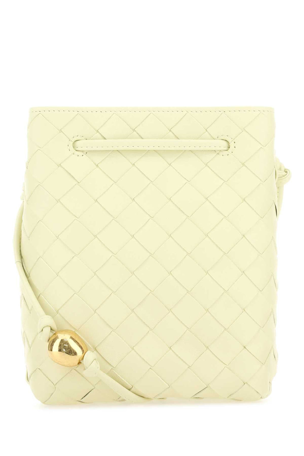 Bottega Veneta Women Pastel Yellow Leather Bucket Bag