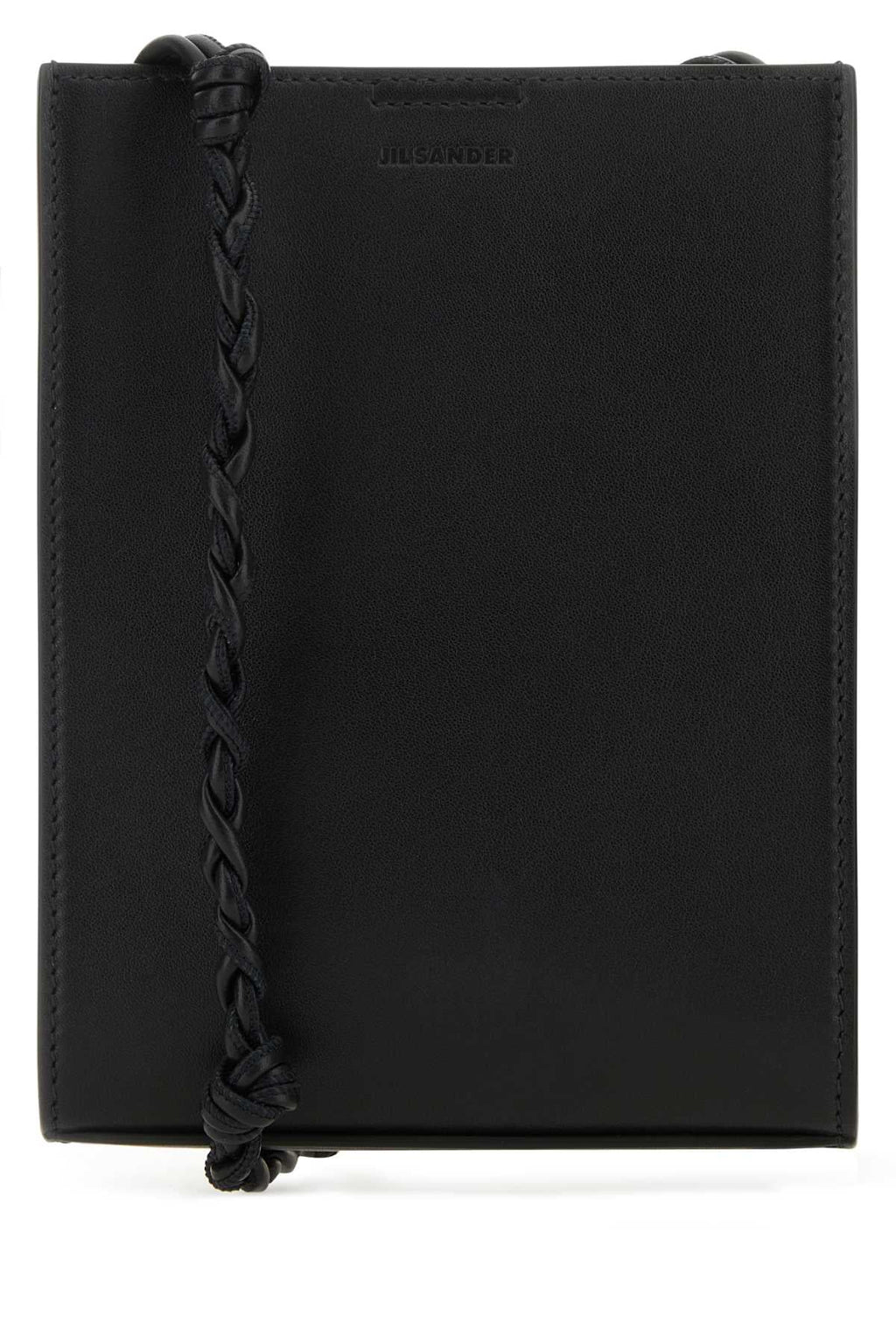 Jil Sander Men Black Leather Small Tangle Crossbody Bag