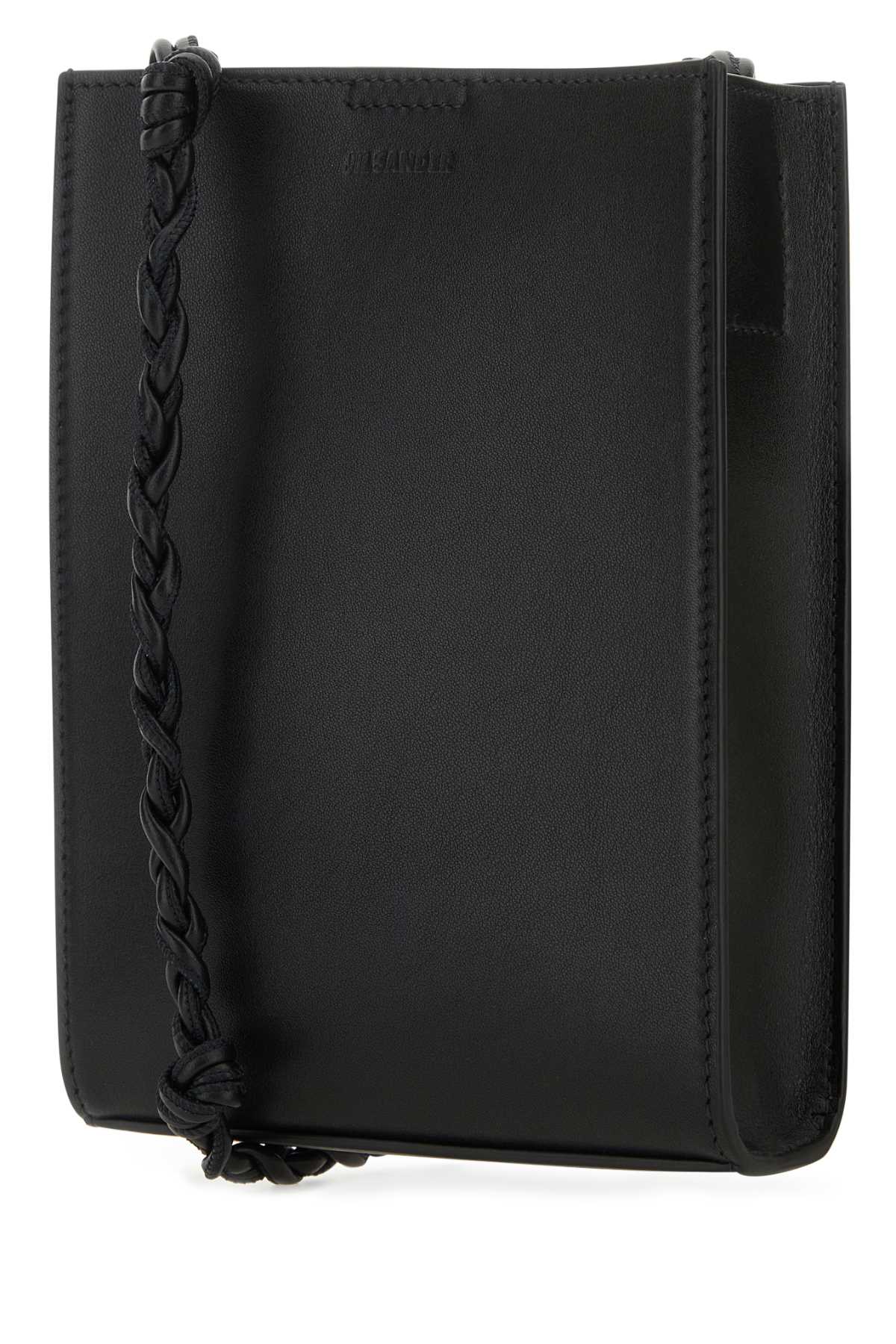 Jil Sander Men Black Leather Small Tangle Crossbody Bag