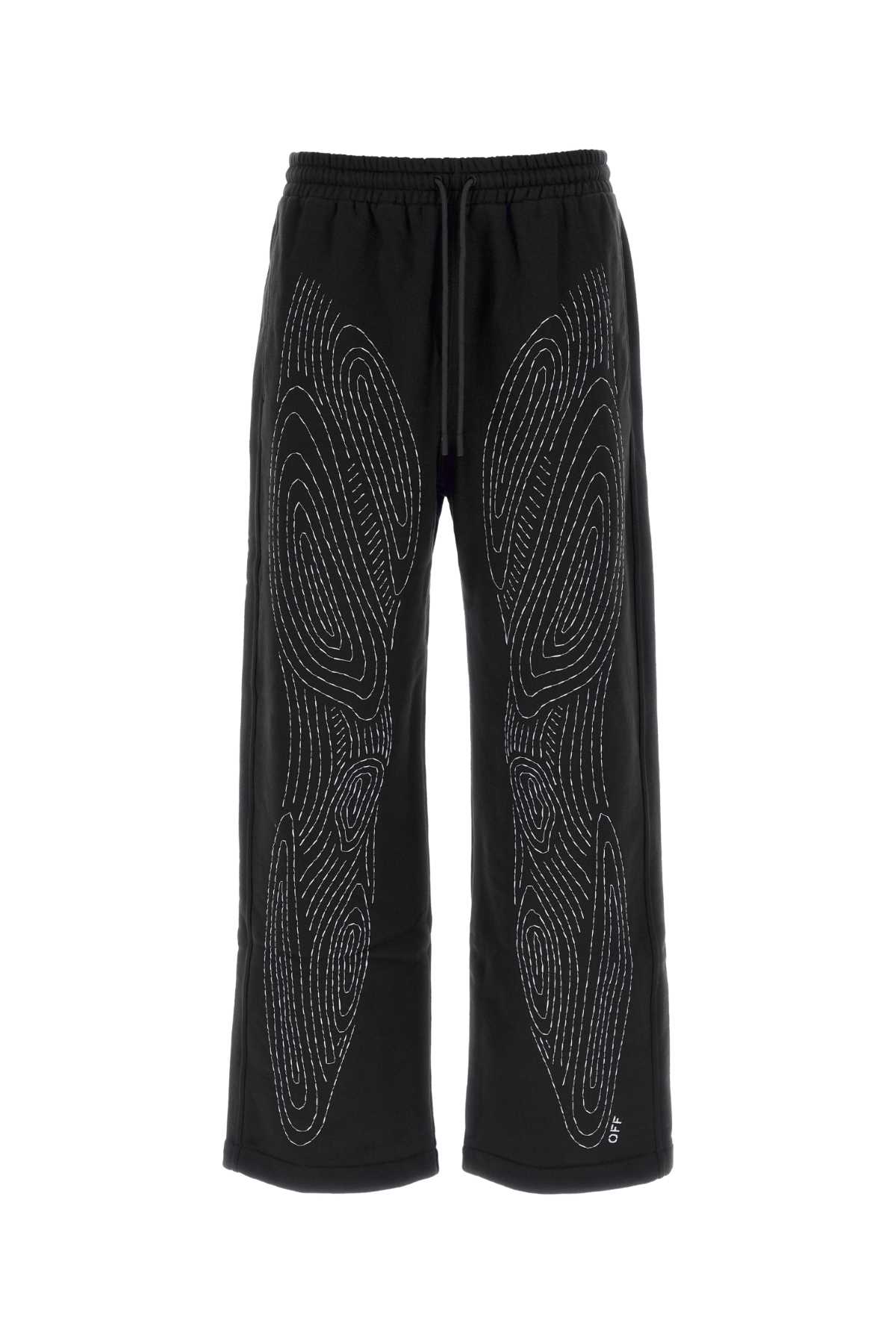 Off White Men Black Cotton Joggers