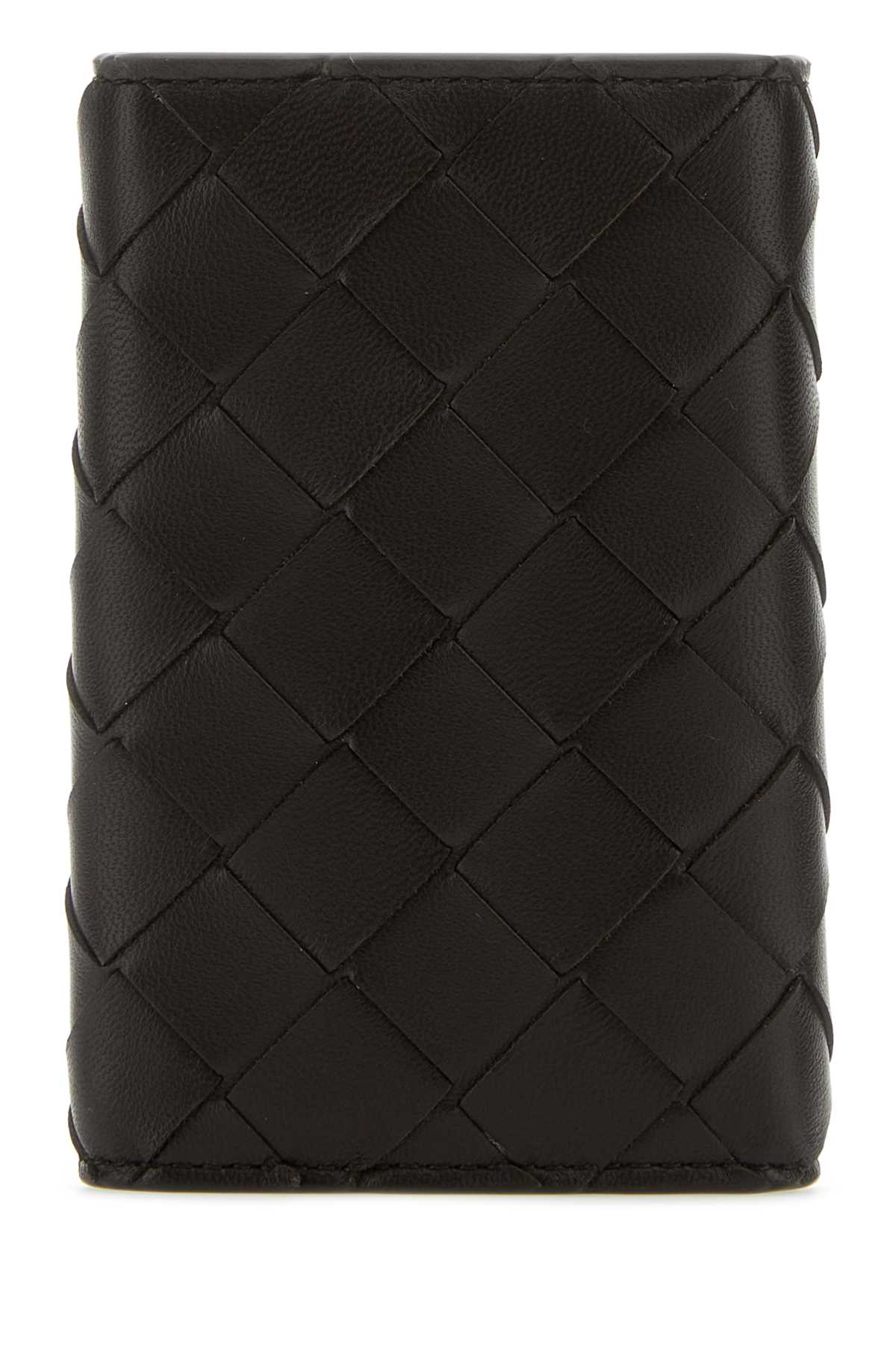 Bottega Veneta Women Dark Brown Nappa Leather Keyring Case