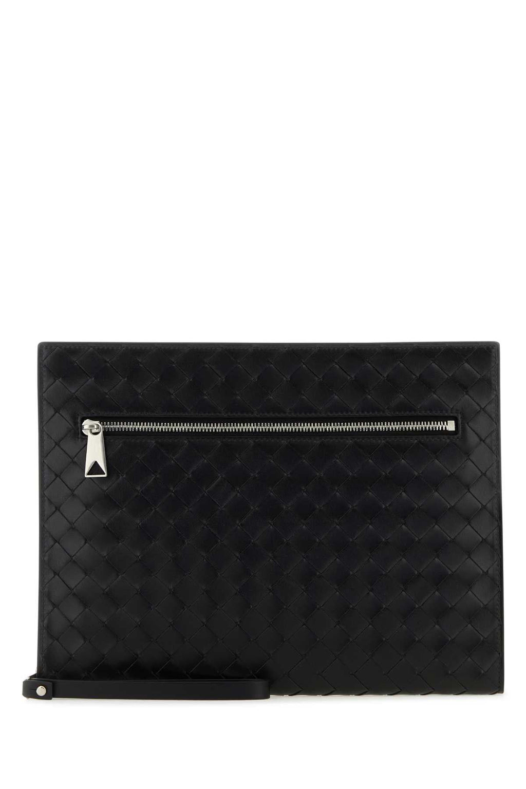 Bottega Veneta Men Black Leather Document Case