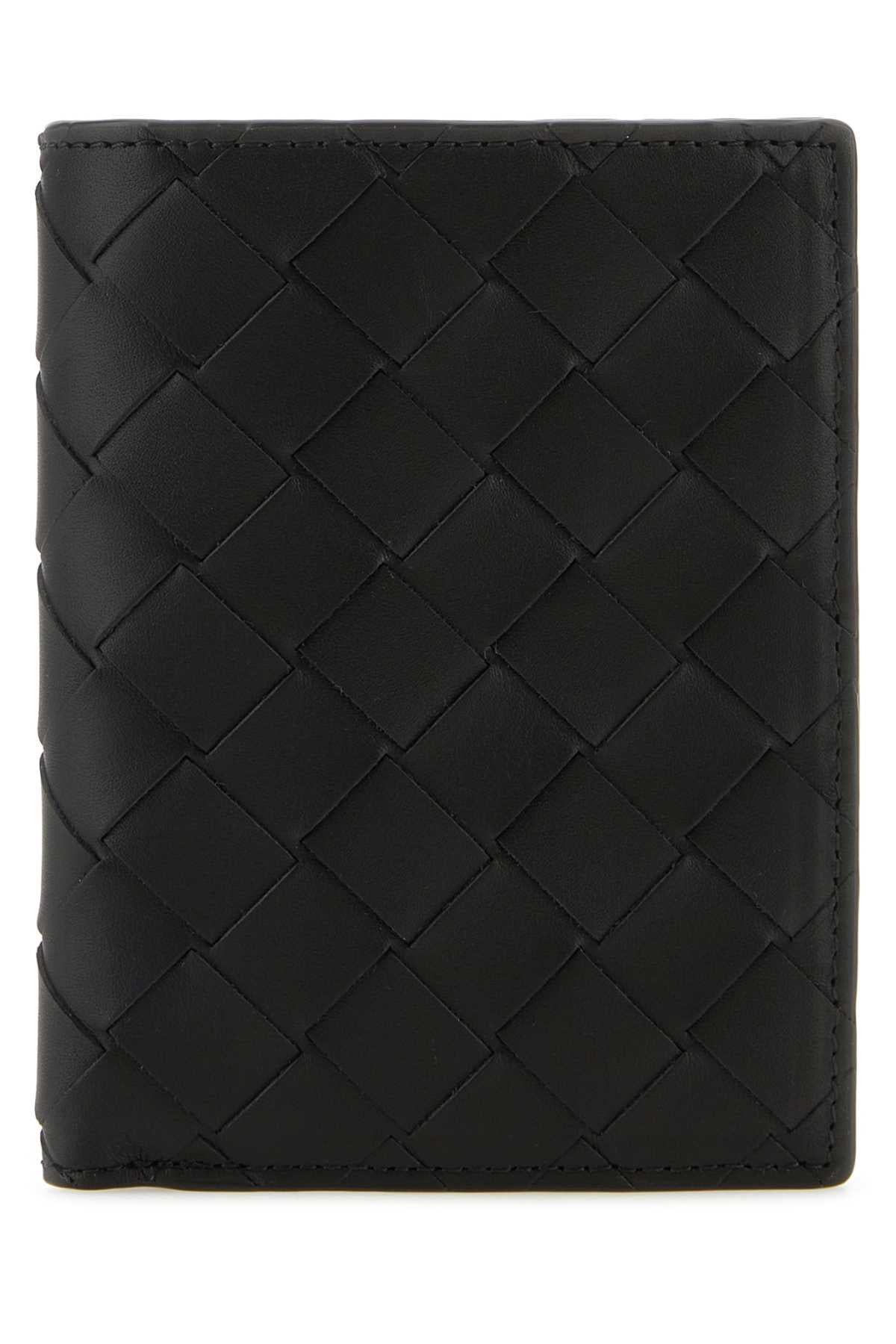 Bottega Veneta Men Black Leather Wallet