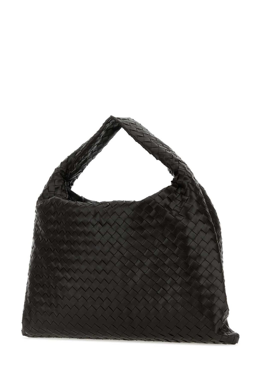 Bottega Veneta Women Dark Brown Leather Hop Shoulder Bag