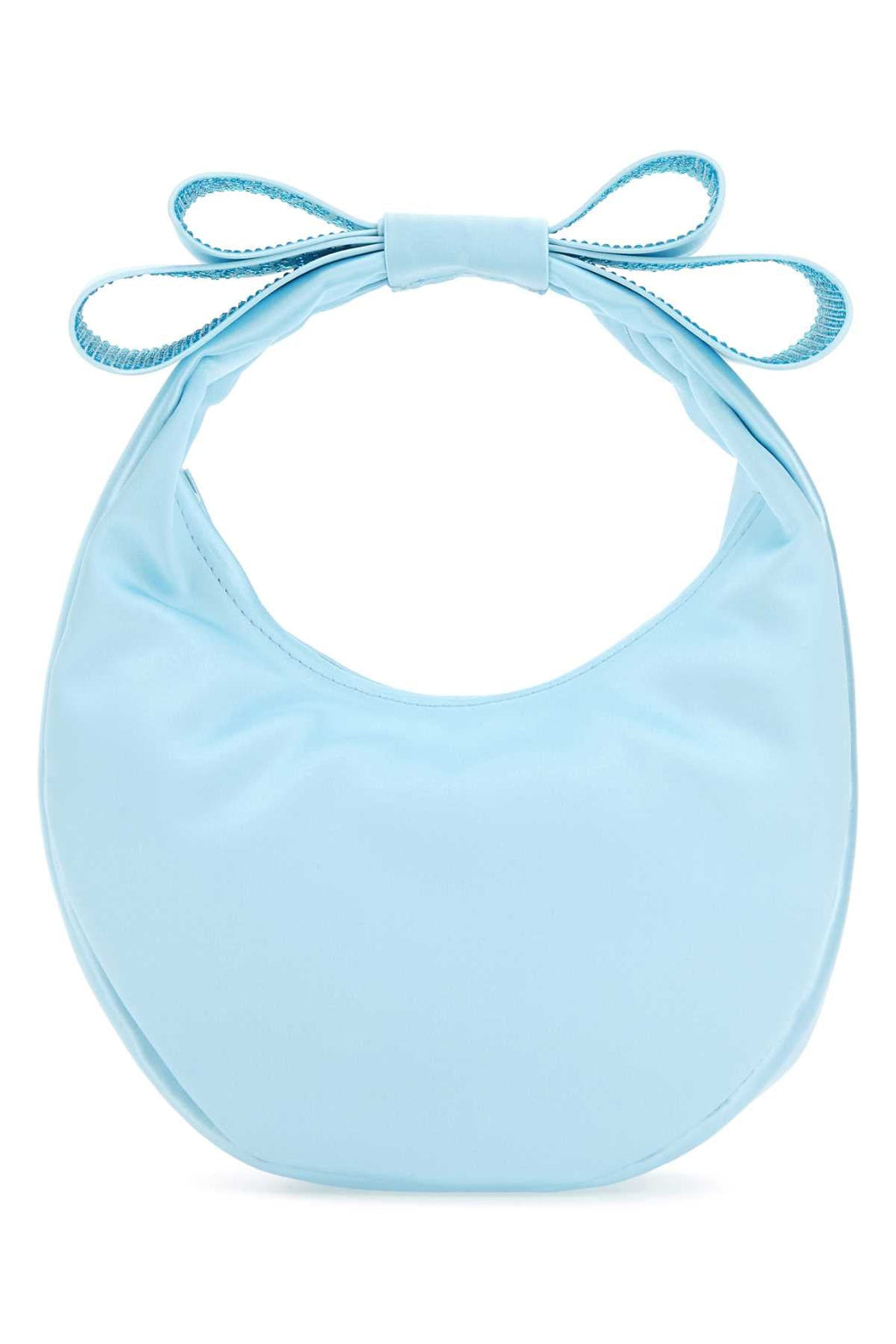 Mach&Mach Women Pastel Light-Blue Satin Small Cadeau Handbag