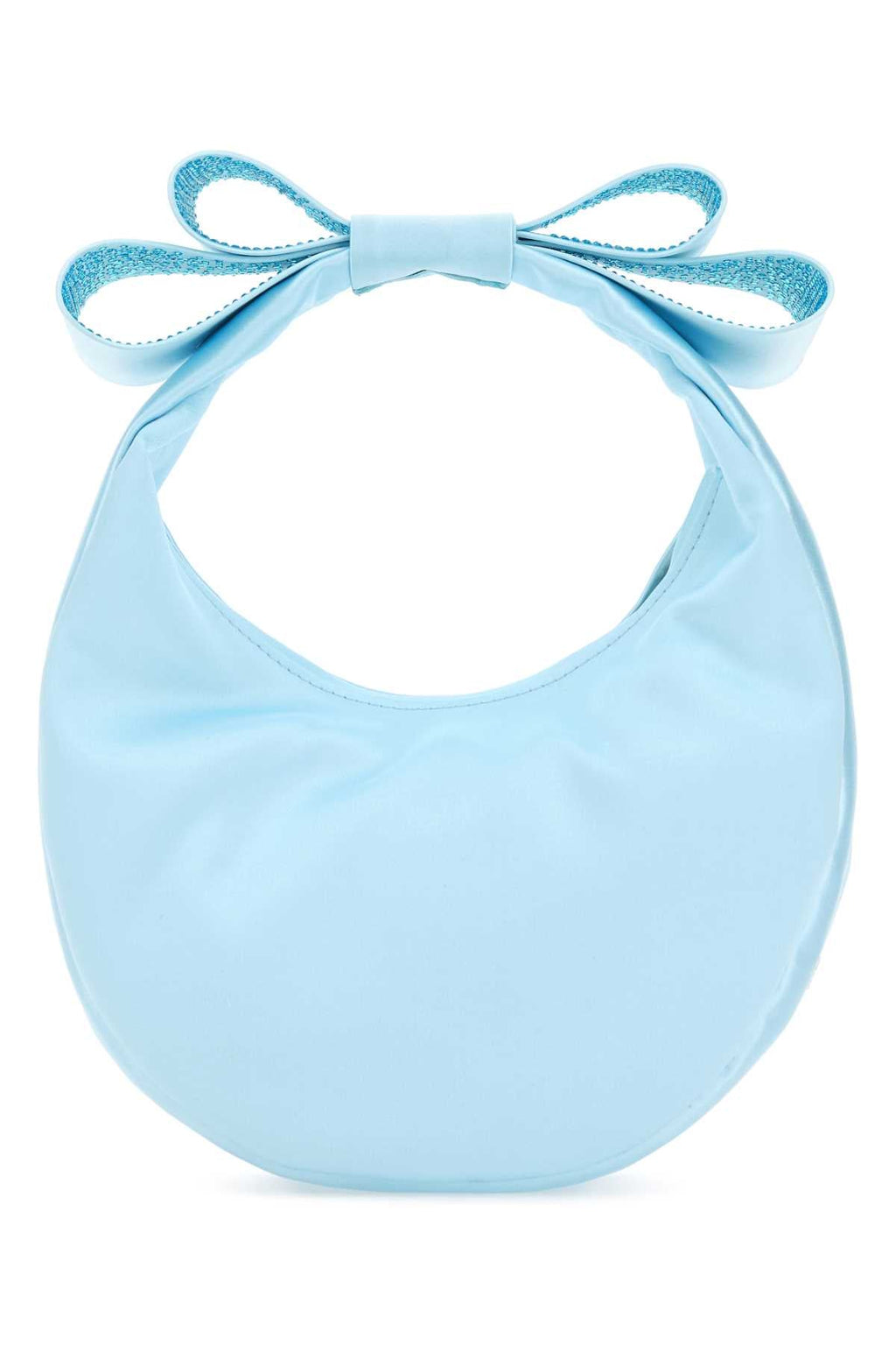 Mach&Mach Women Pastel Light-Blue Satin Small Cadeau Handbag