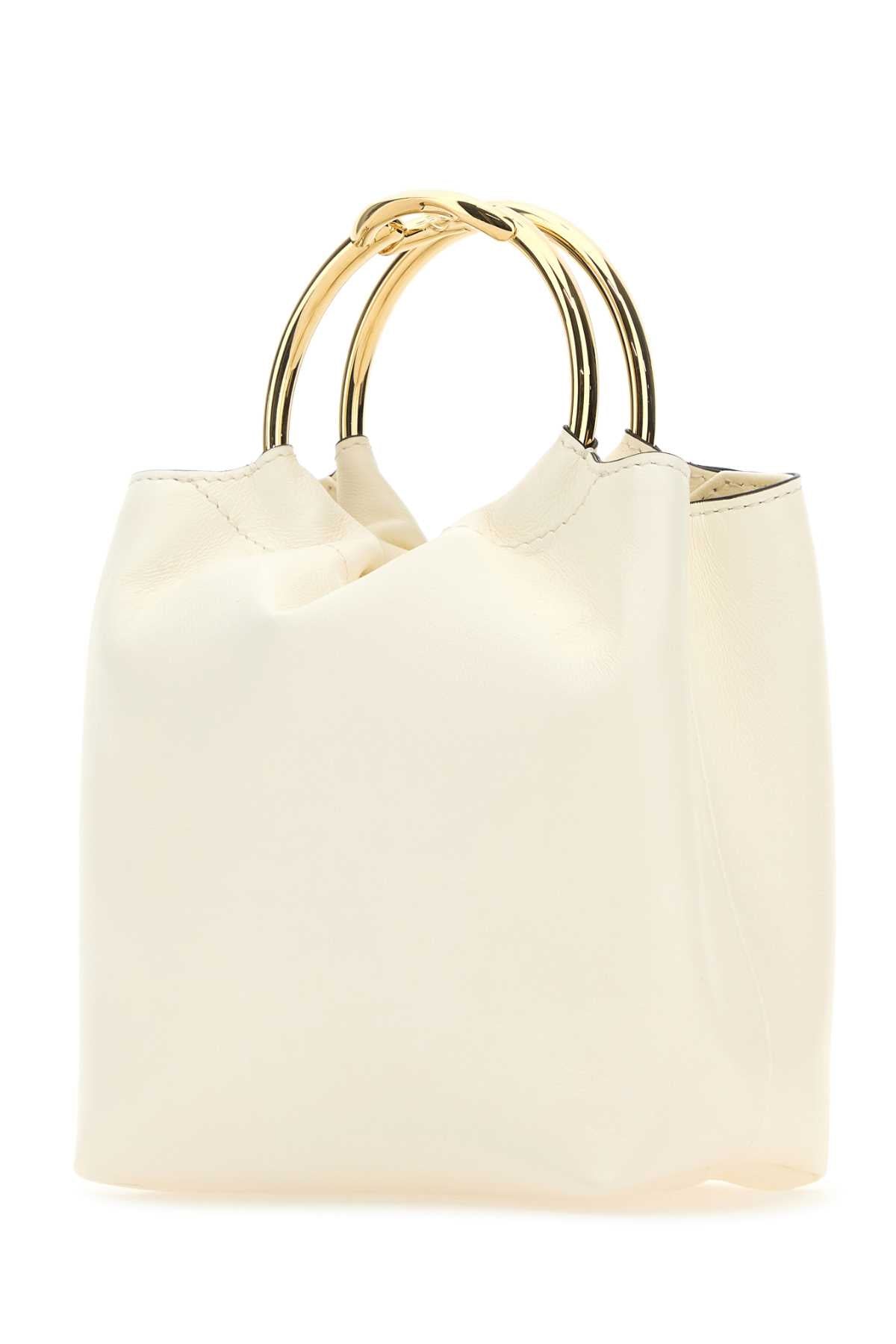 Valentino Garavani Women Ivory Leather Bucket Bag