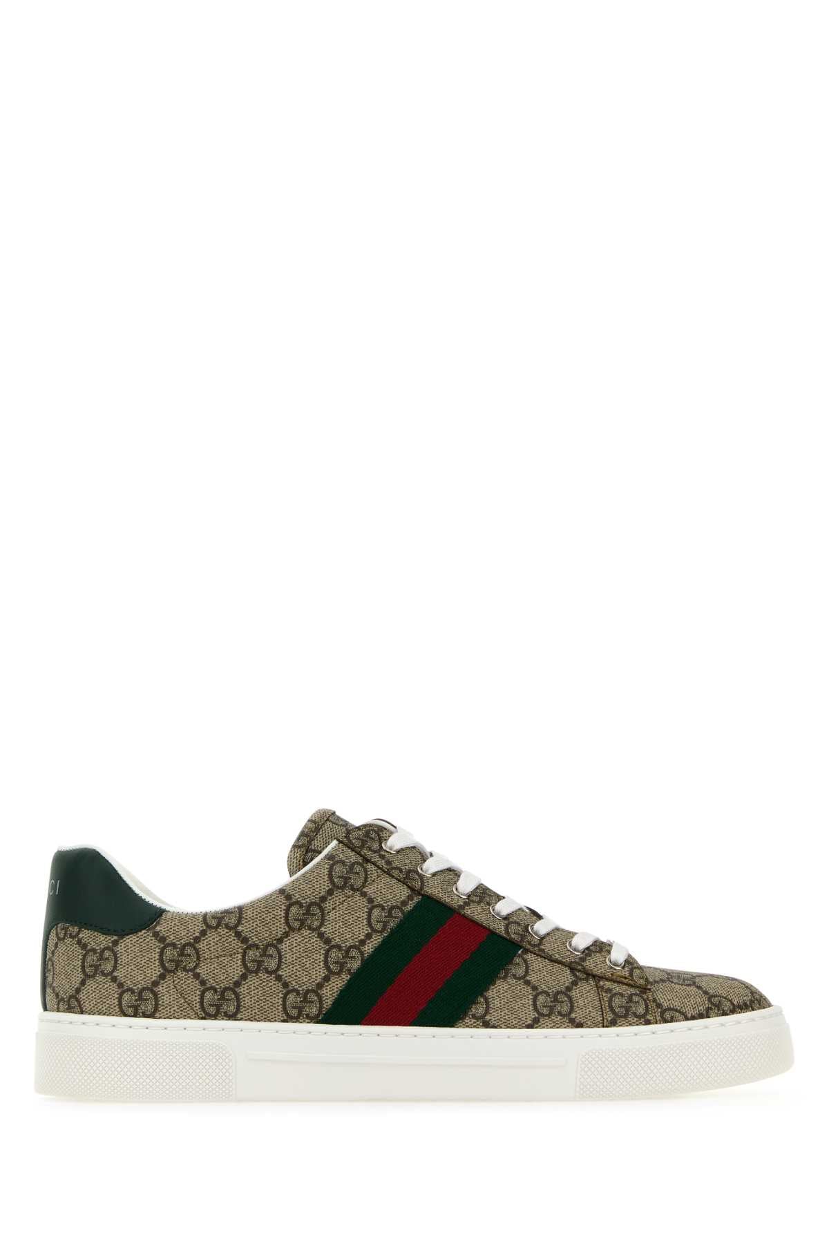 Gucci Women Gg Supreme Fabric Gucci Ace Sneakers