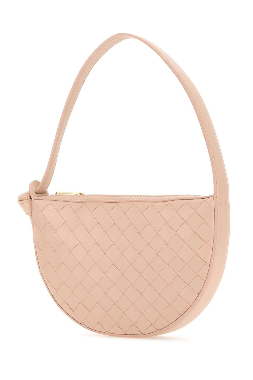 Bottega Veneta Women Light Pink Leather Mini Sunrise Shoulder Bag
