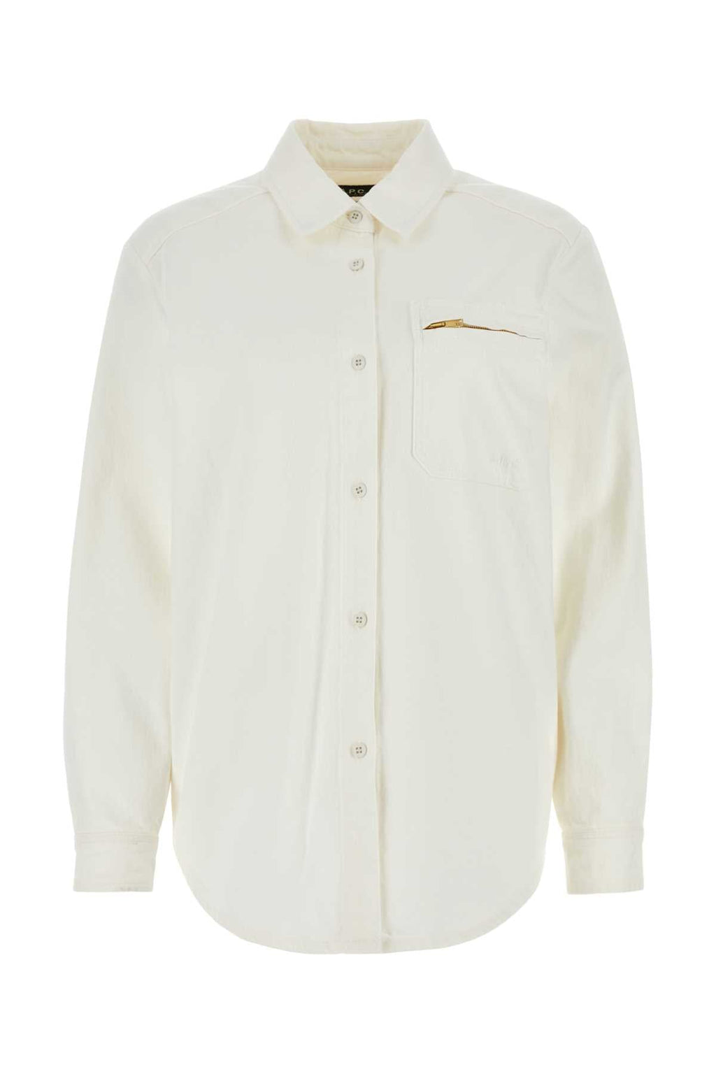 A.P.C. Women White Denim Tina Shirt