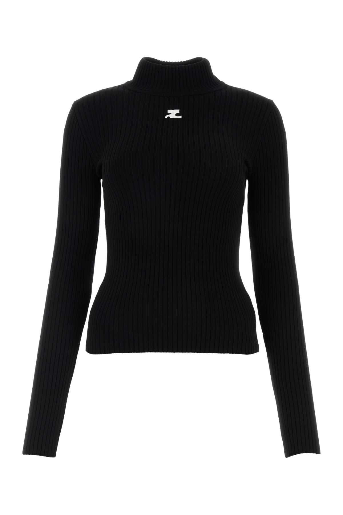 Courreges Women Black Viscose Blend Sweater