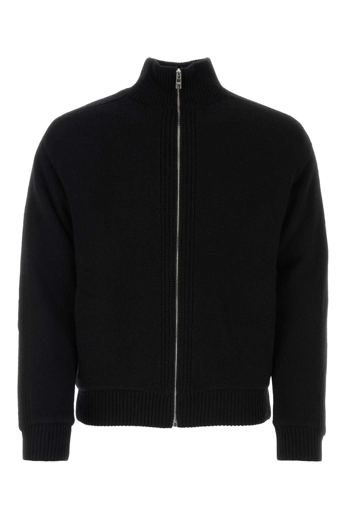Prada Men Black Wool Blend Cardigan