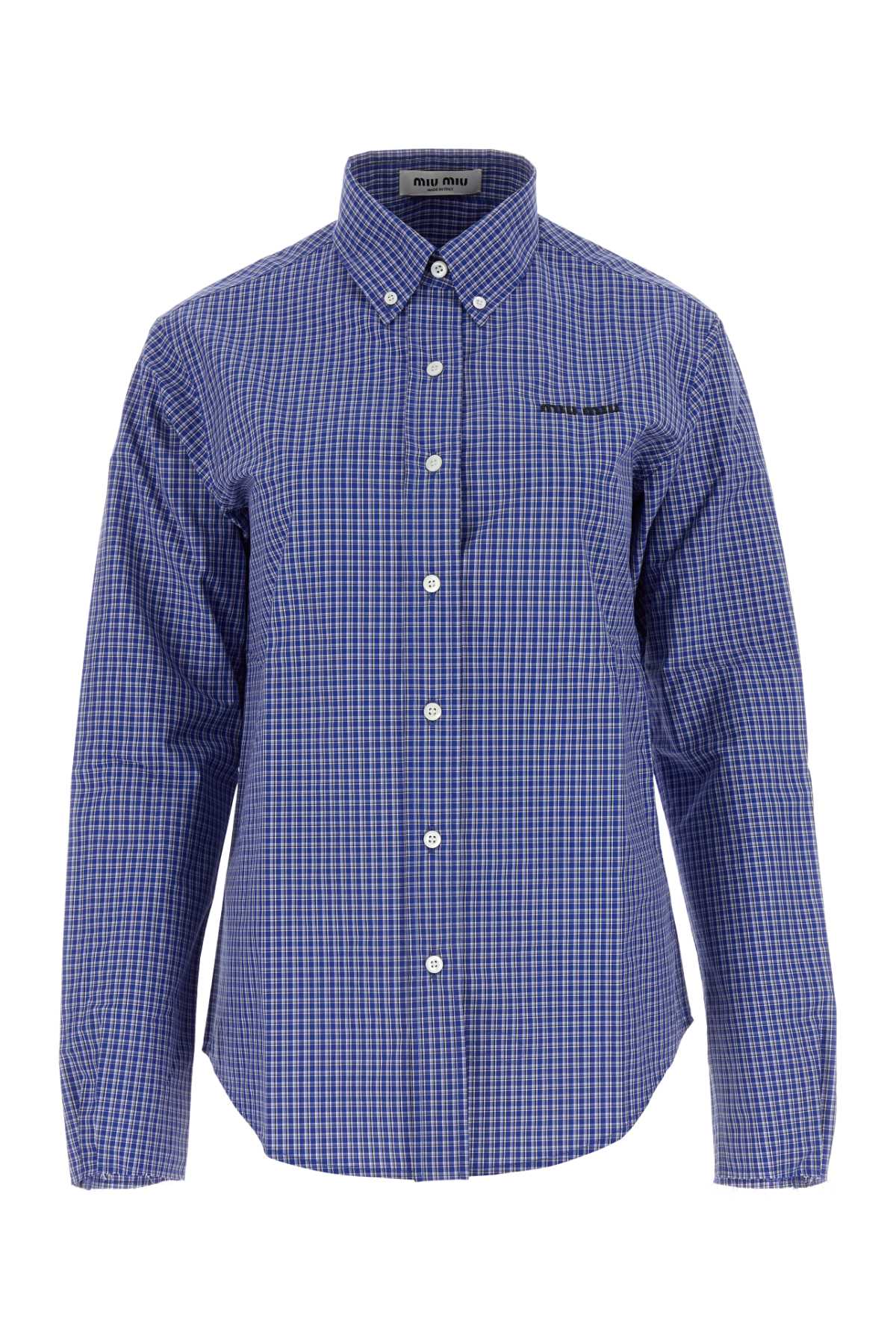 Miu Miu Women Embroidered Poplin Shirt