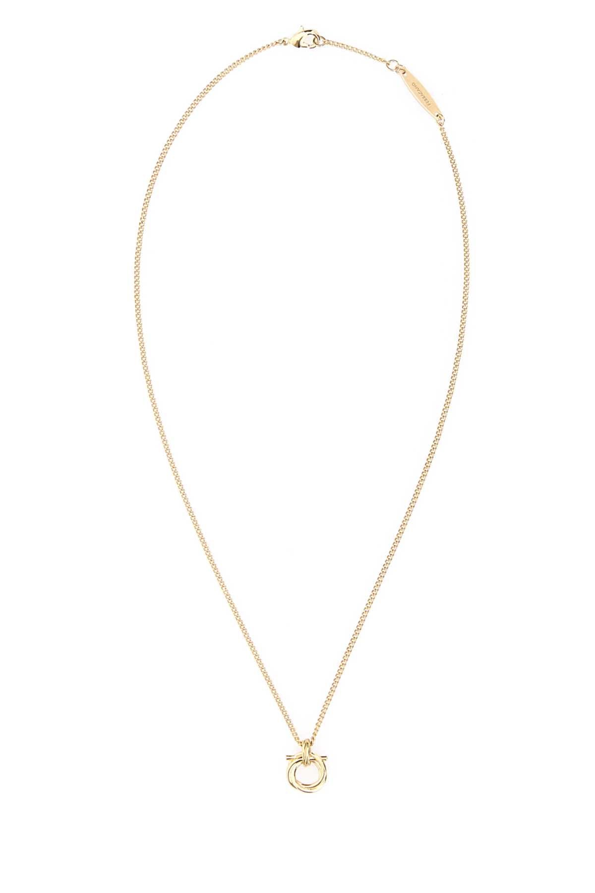 Salvatore Ferragamo Women Gold Metal Gancini Necklace
