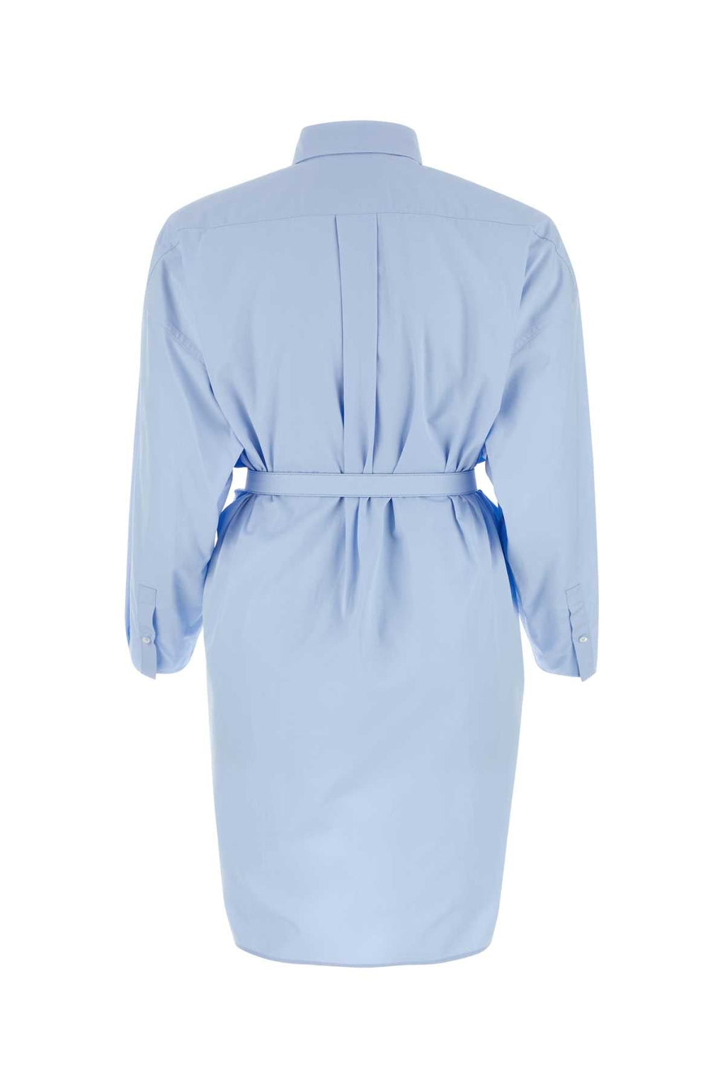 Miu Miu Women Light Blue Poplin Shirt Dress