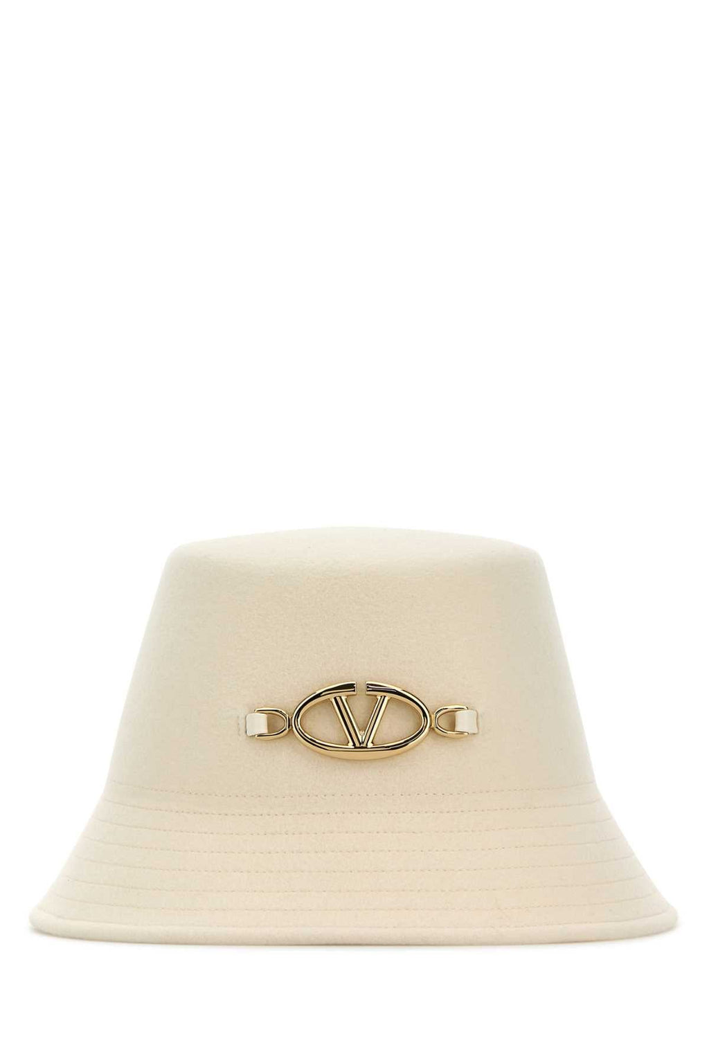 Valentino Garavani Women Ivory Felt Bucket Hat