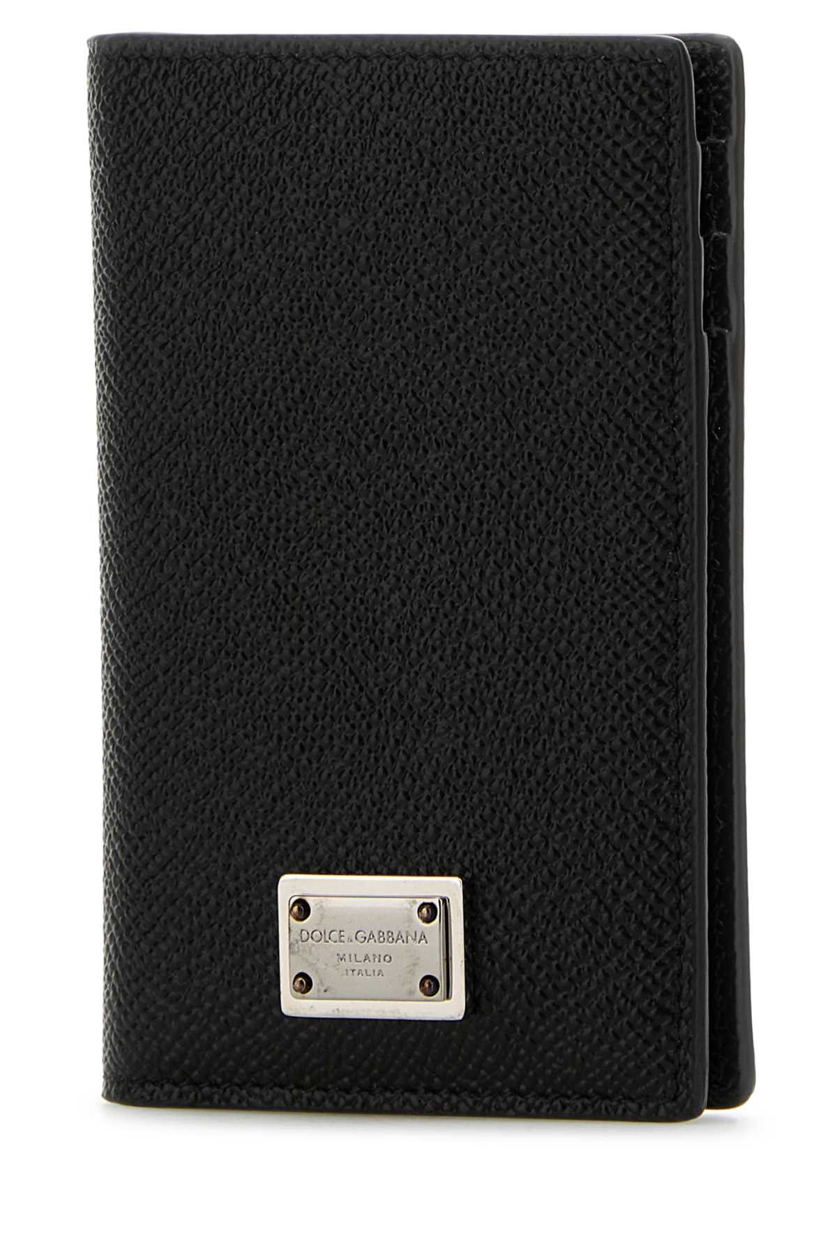 Dolce & Gabbana Men Black Leather Card Holder