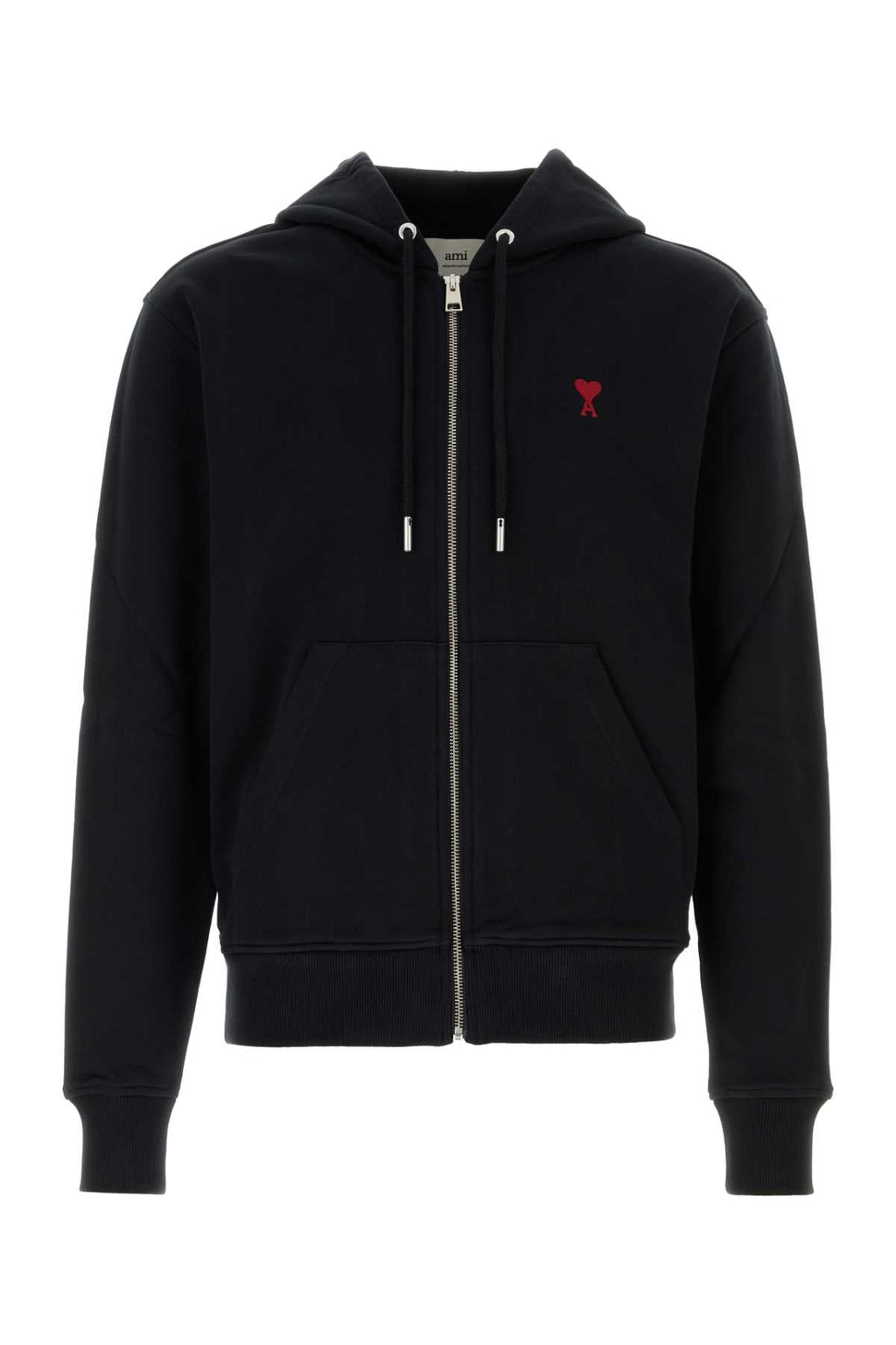 Ami Men Black Cotton Sweatshirt