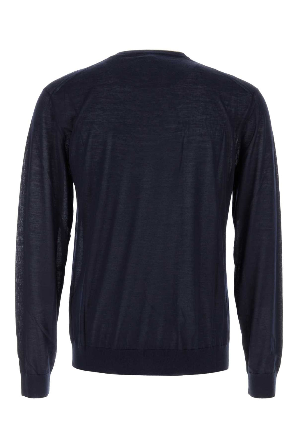 Prada Men Navy Blue Cashmere Blend Sweater