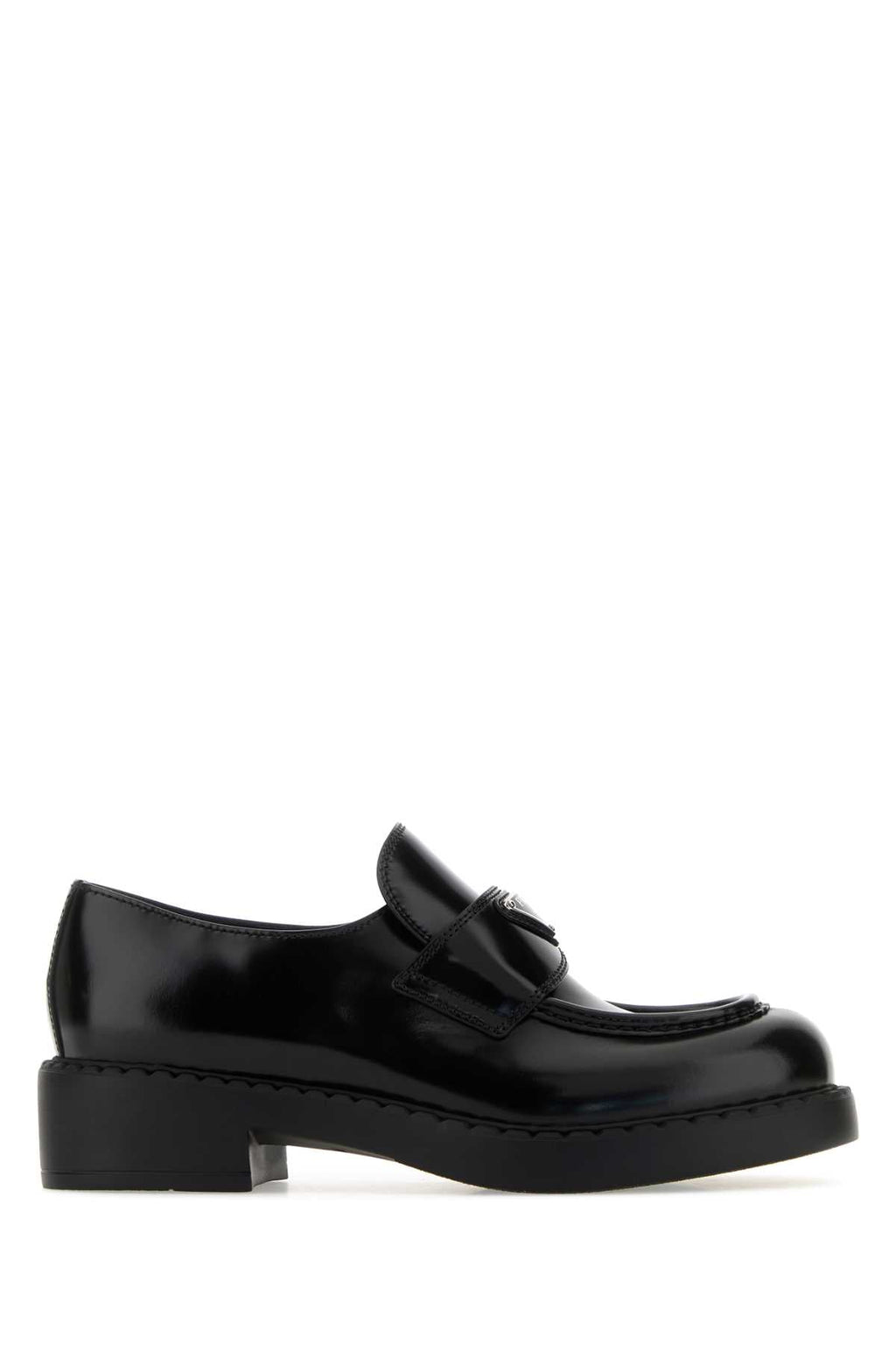 Prada Women Black Leather Loafers