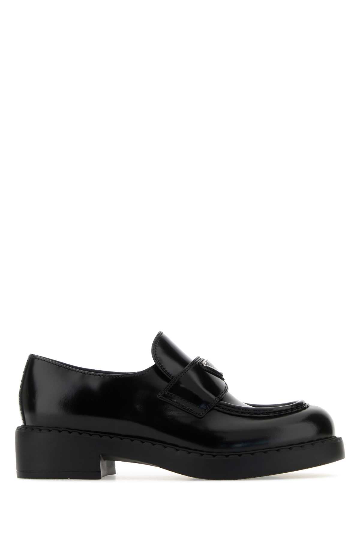 Prada Women Black Leather Loafers