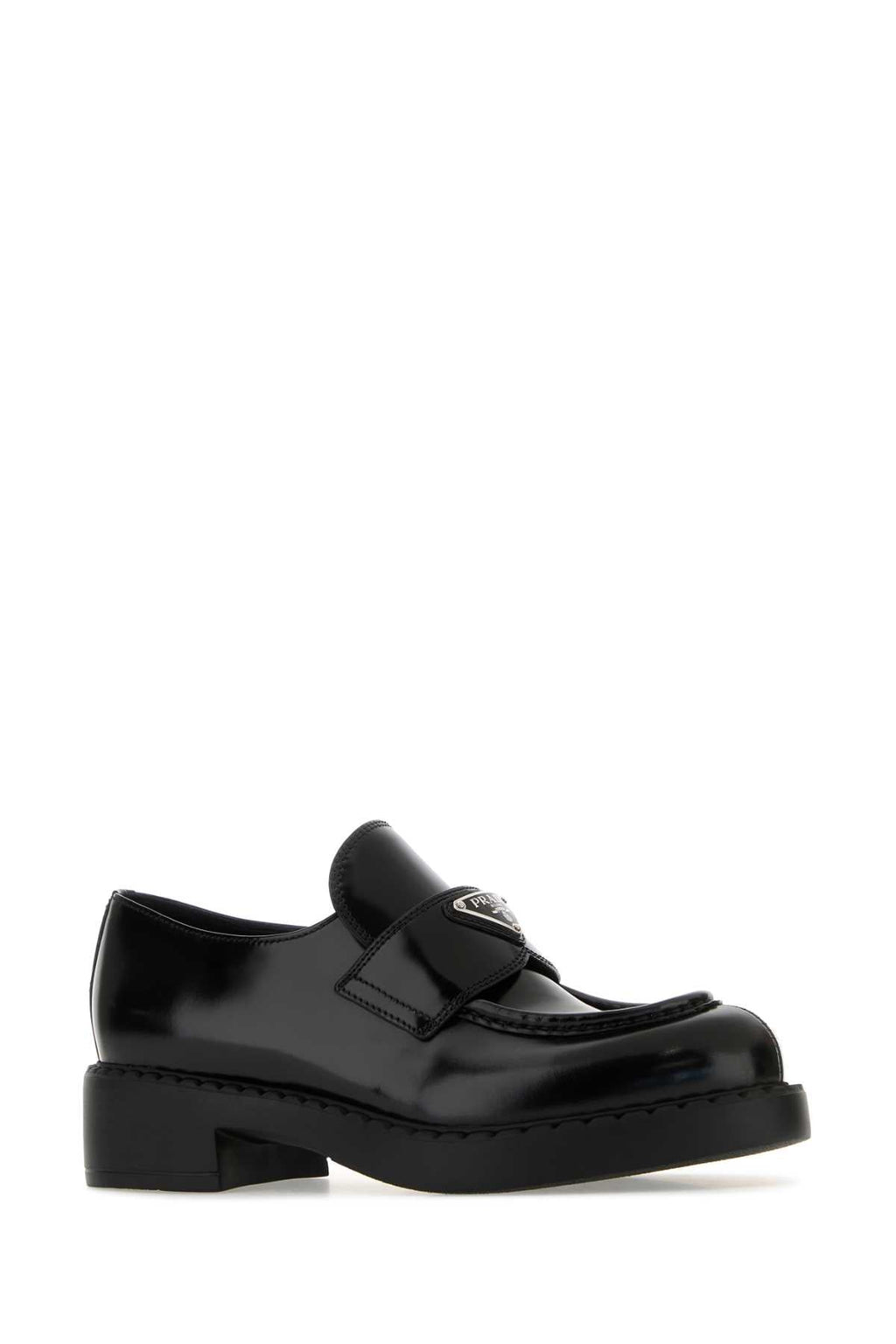 Prada Women Black Leather Loafers