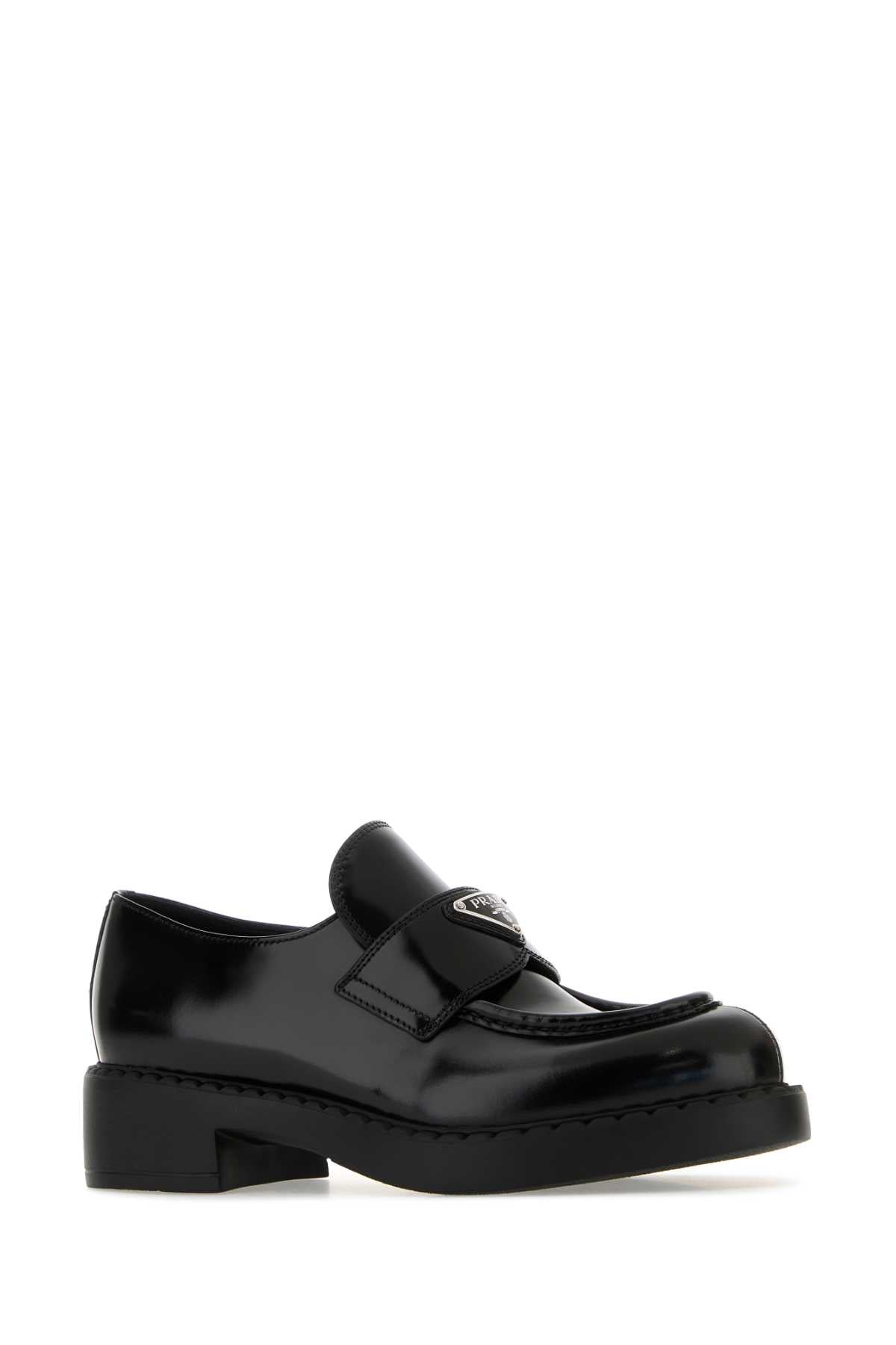 Prada Women Black Leather Loafers