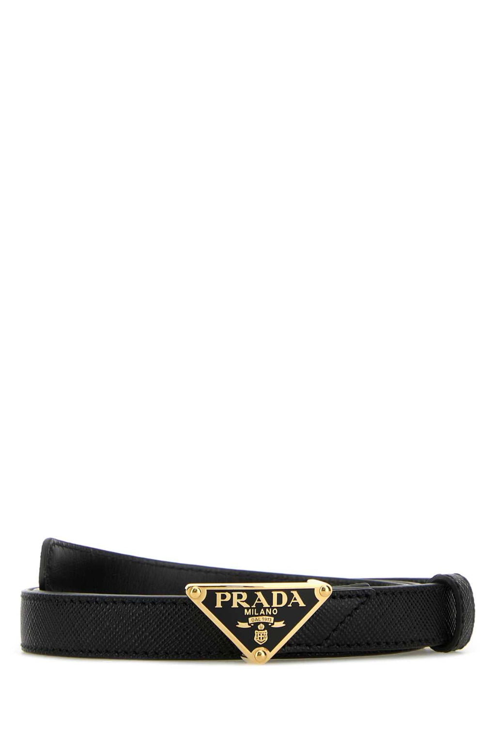 Prada Women Black Leather Belt