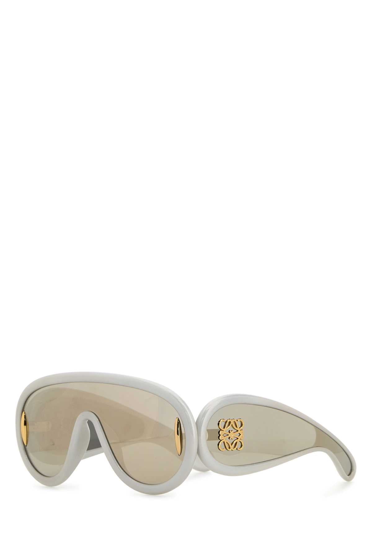 Loewe Women Light Grey Acetate Loewe Paulaâ€™S Ibiza Wave Mask Sunglasses