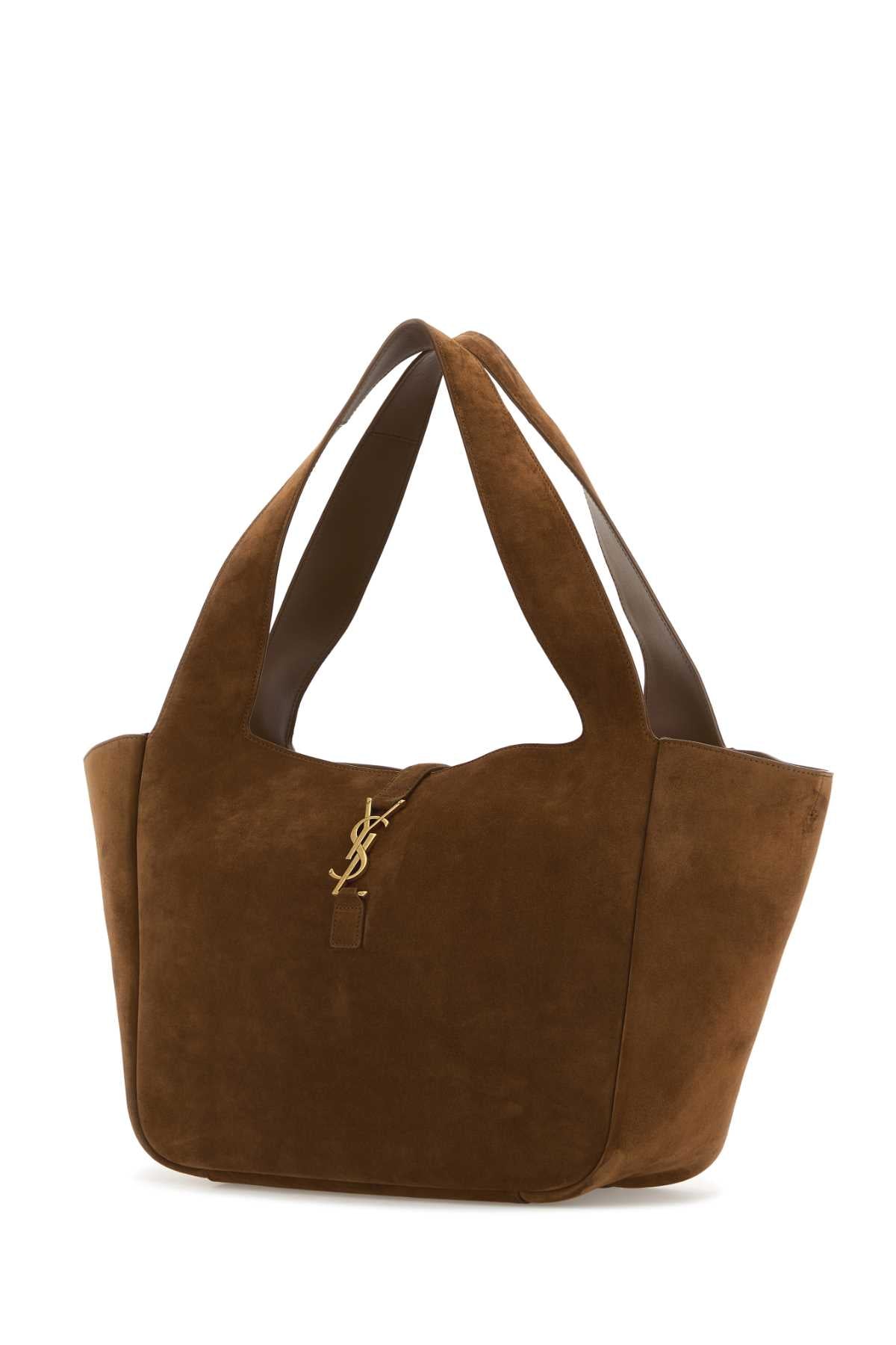 Saint Laurent Women Caramel Suede Leather Le 5 Ã  7 Bea Shoppong Bag