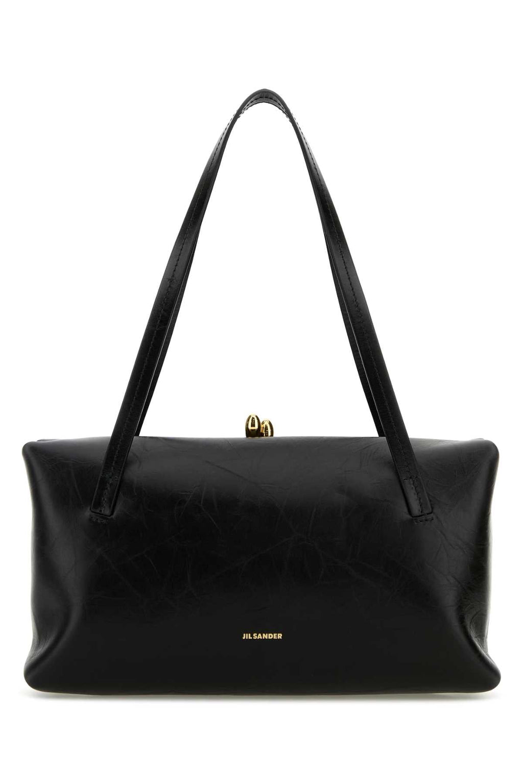 Jil Sander Women Black Leather Goji Pillow Handbag