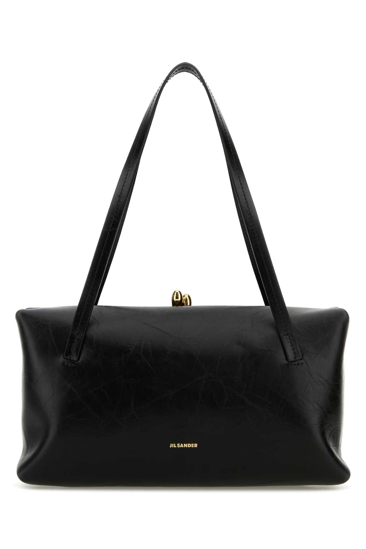 Jil Sander Women Black Leather Goji Pillow Handbag