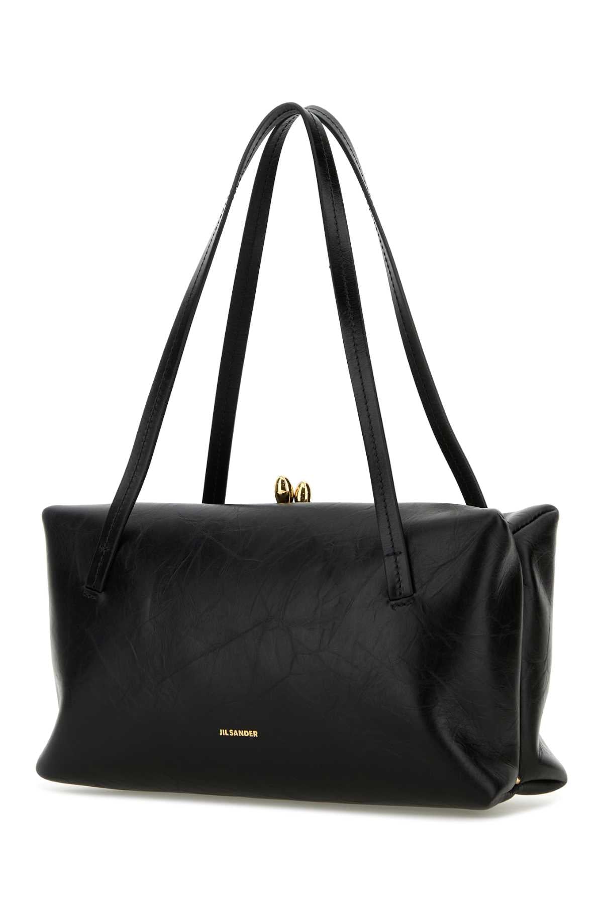 Jil Sander Women Black Leather Goji Pillow Handbag