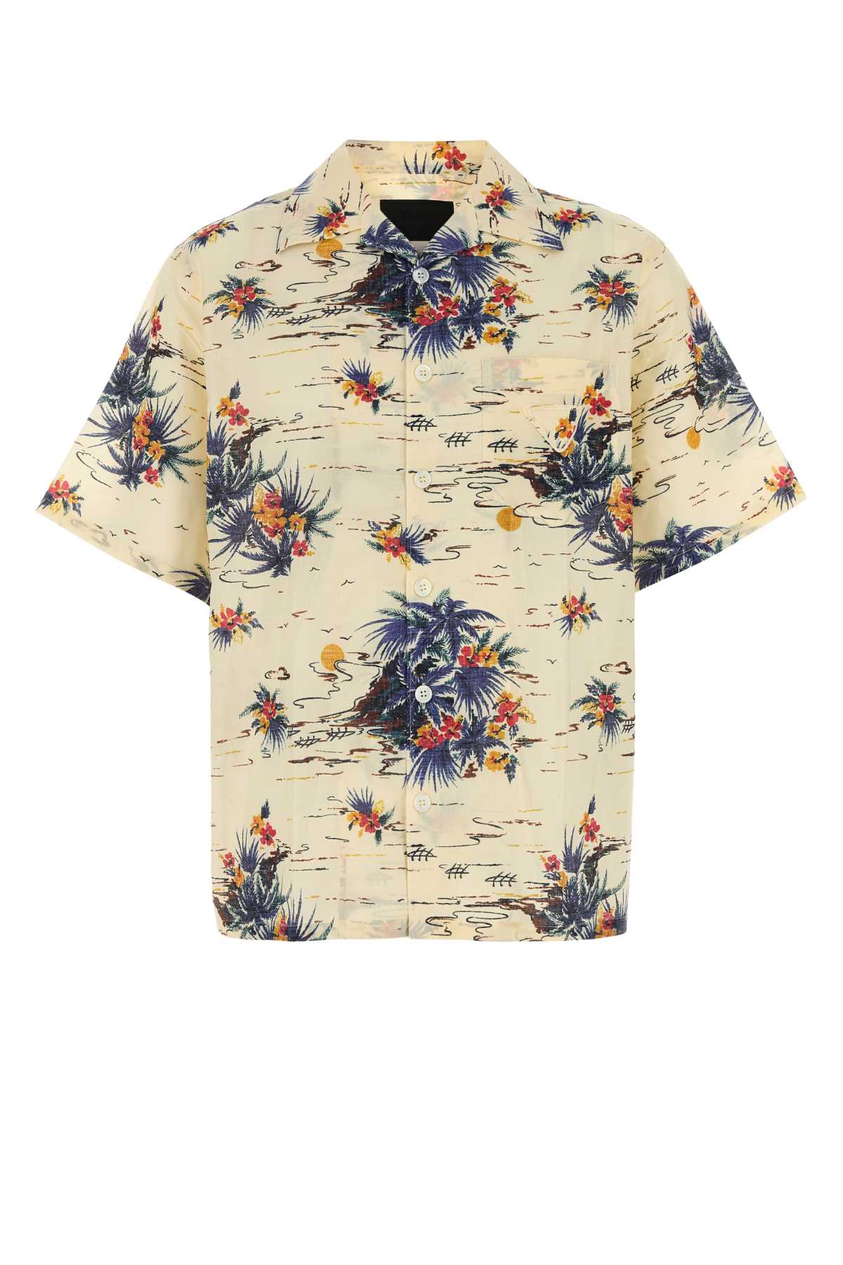 Prada Men Printed Cotton Shirt