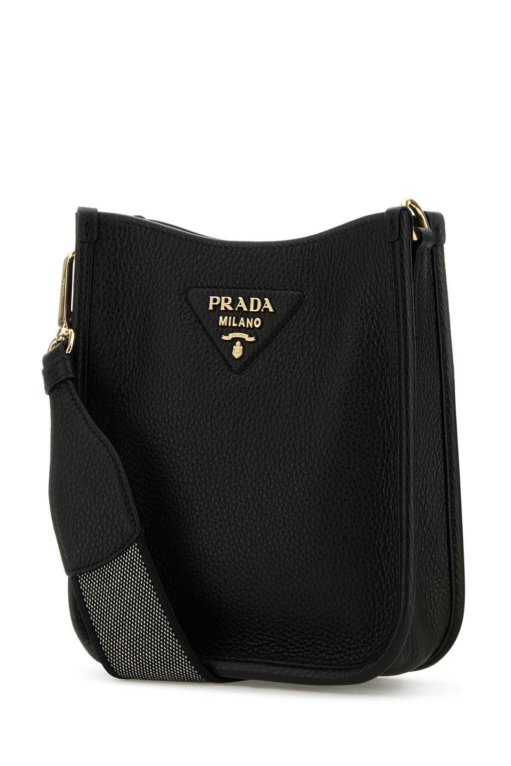 Prada Women Black Leather Crossbody Bag