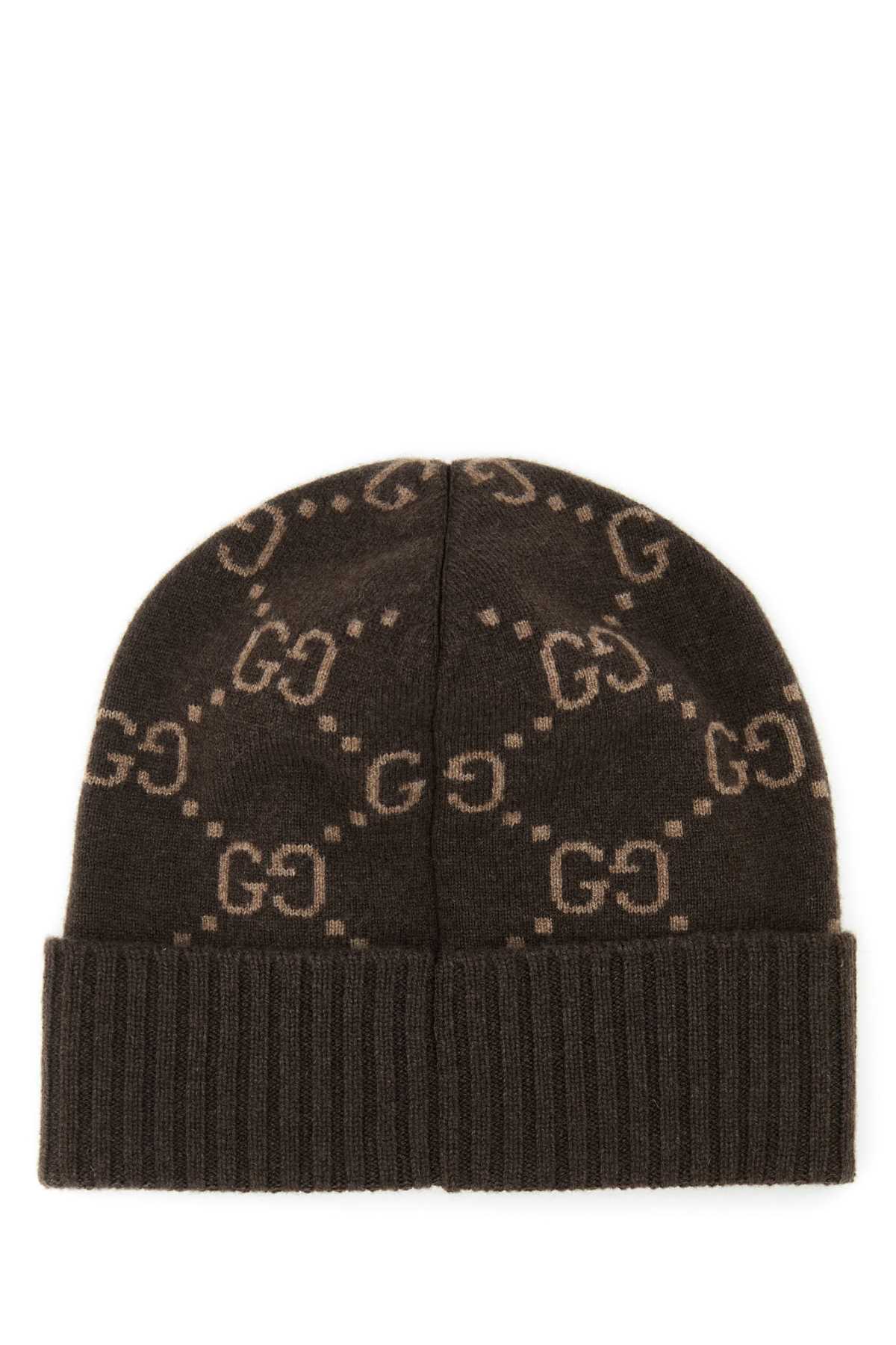 Gucci Unisex Embroidered Cashmere Beanie Hat