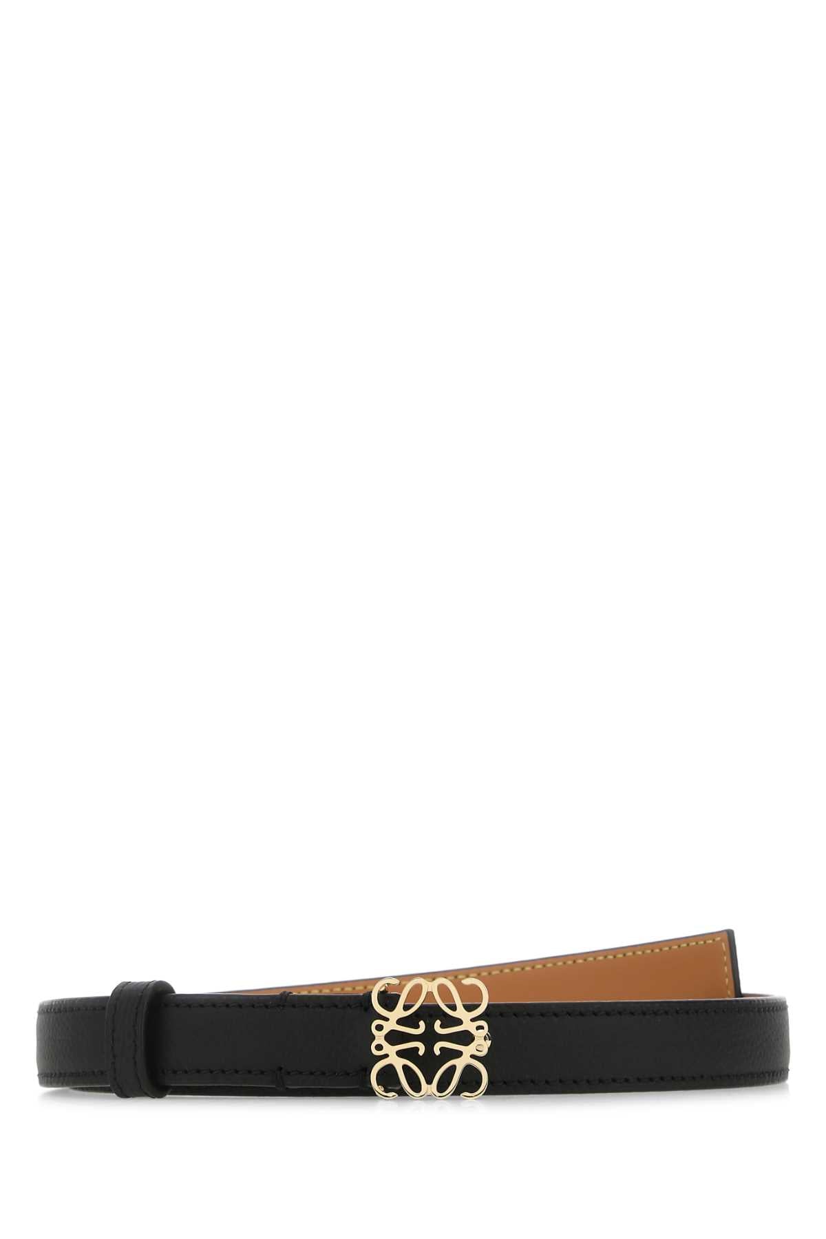 Loewe Women Black Leather Belt