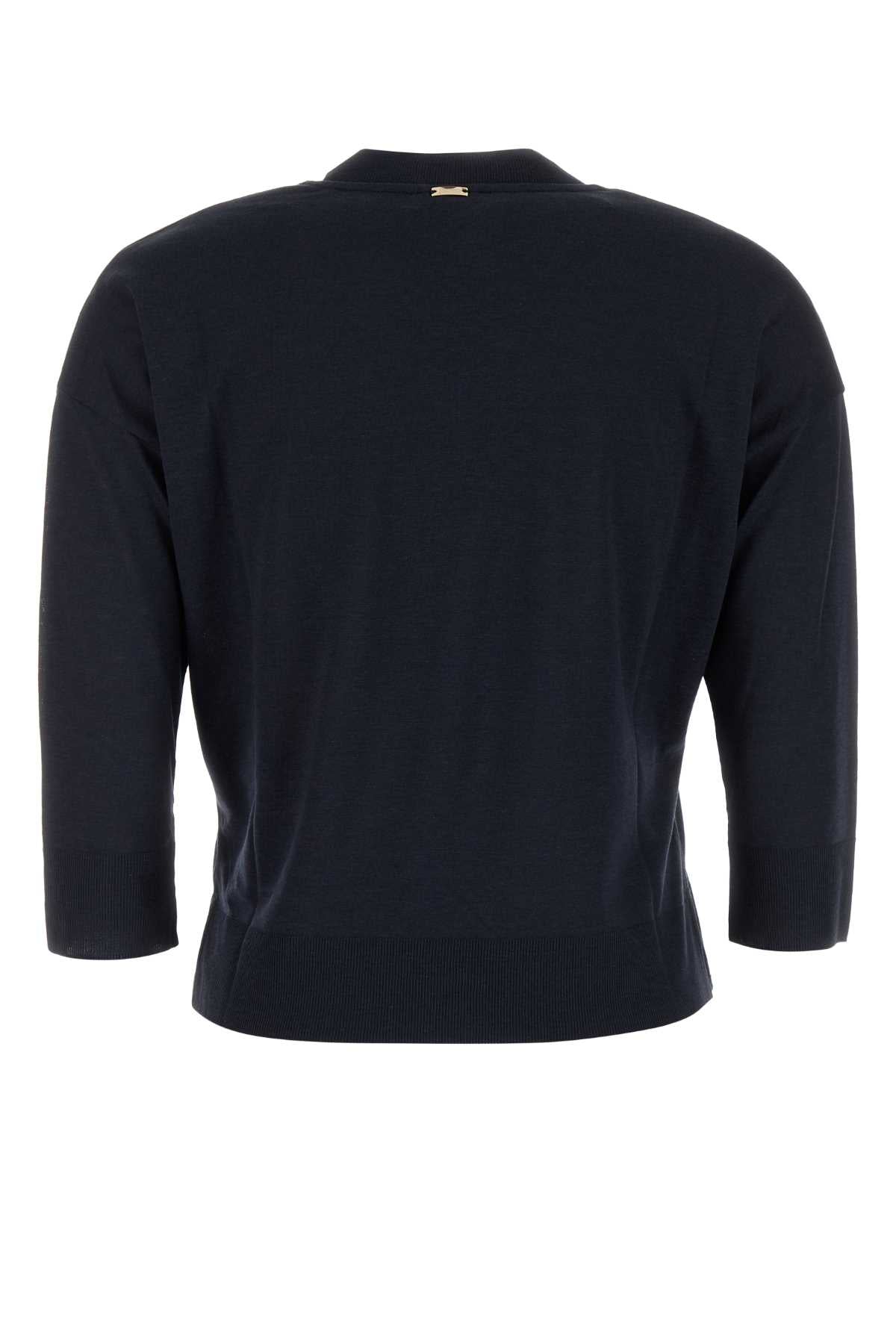 Herno Women Midnight Blue Lyocell Blend T-Shirt