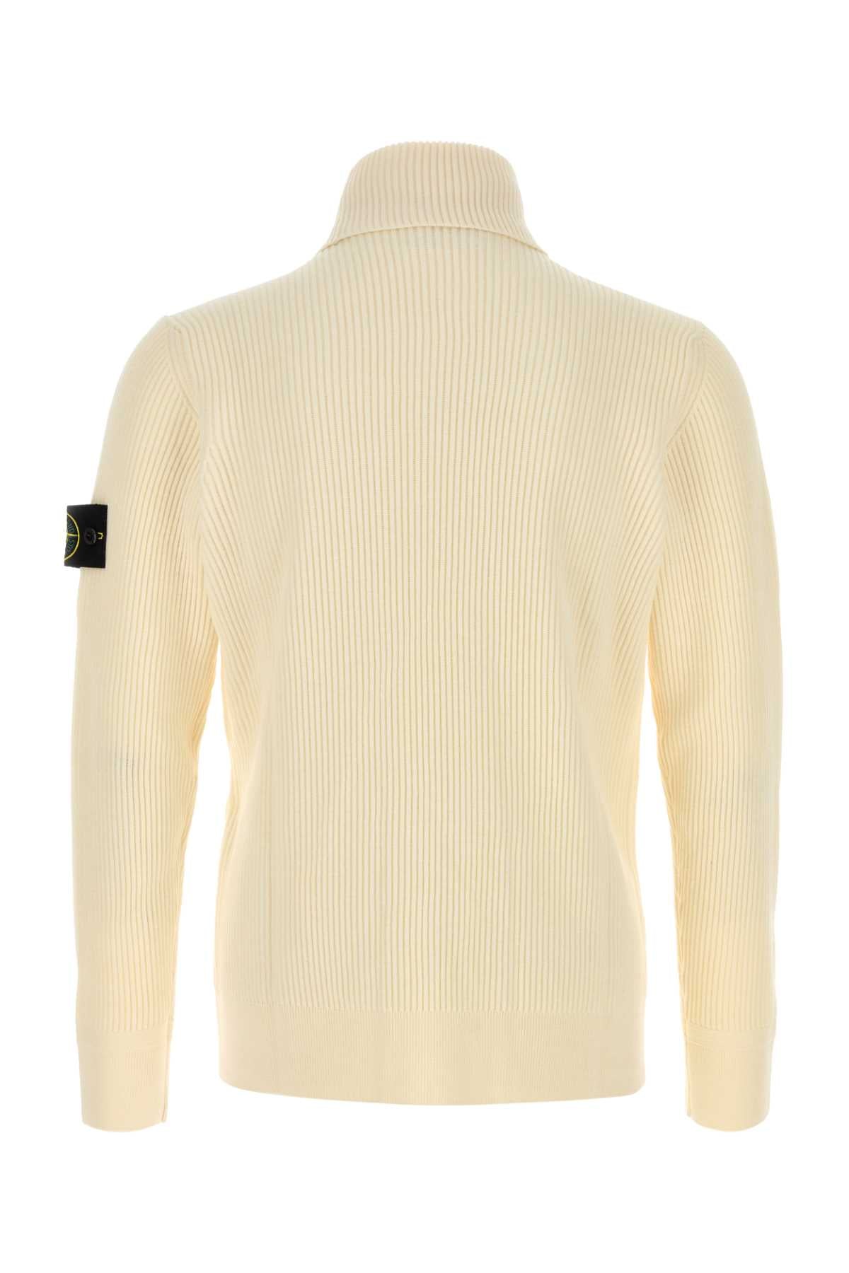 Stone Island Men Ivory Wool Sweater