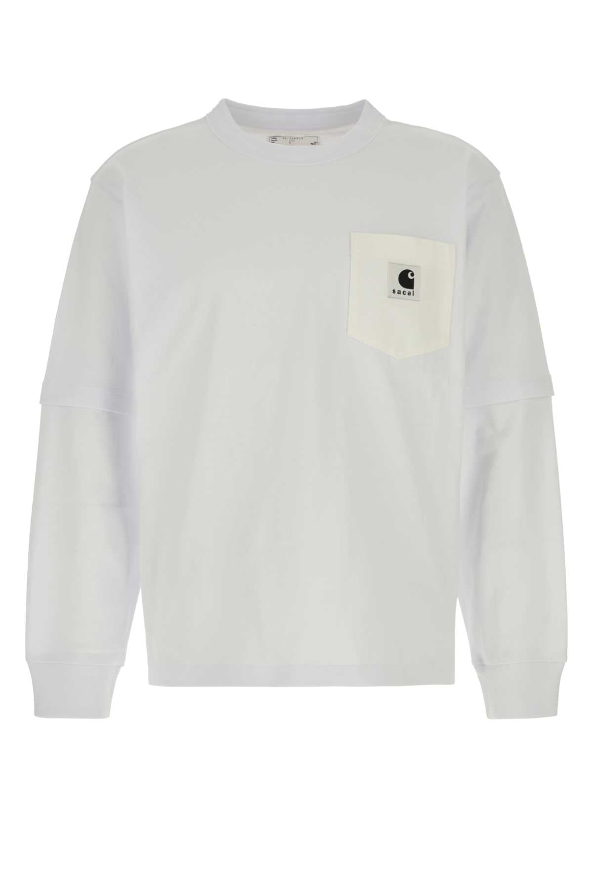 Sacai Unisex White Cotton Sacai X Carhartt Wip T-Shirt