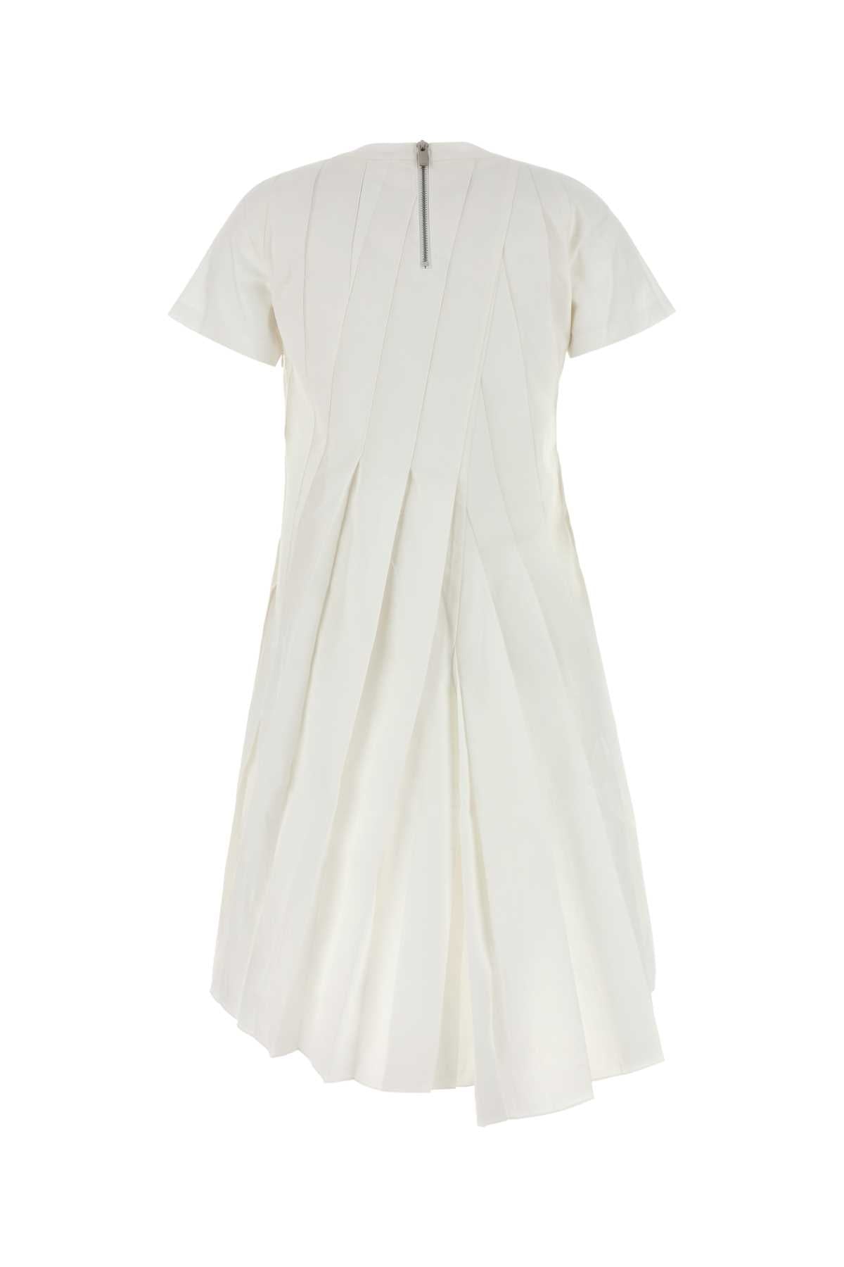 Sacai Women White Poplin Dress