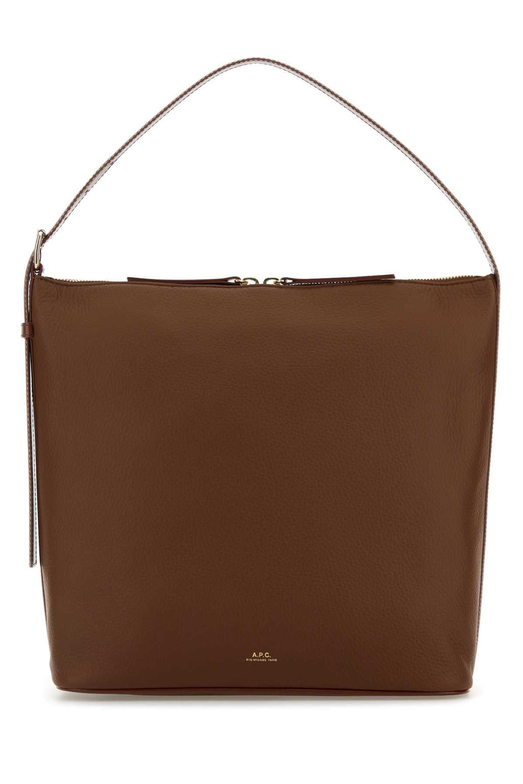 A.P.C. Women Brown Leather Vera Shoulder Bag