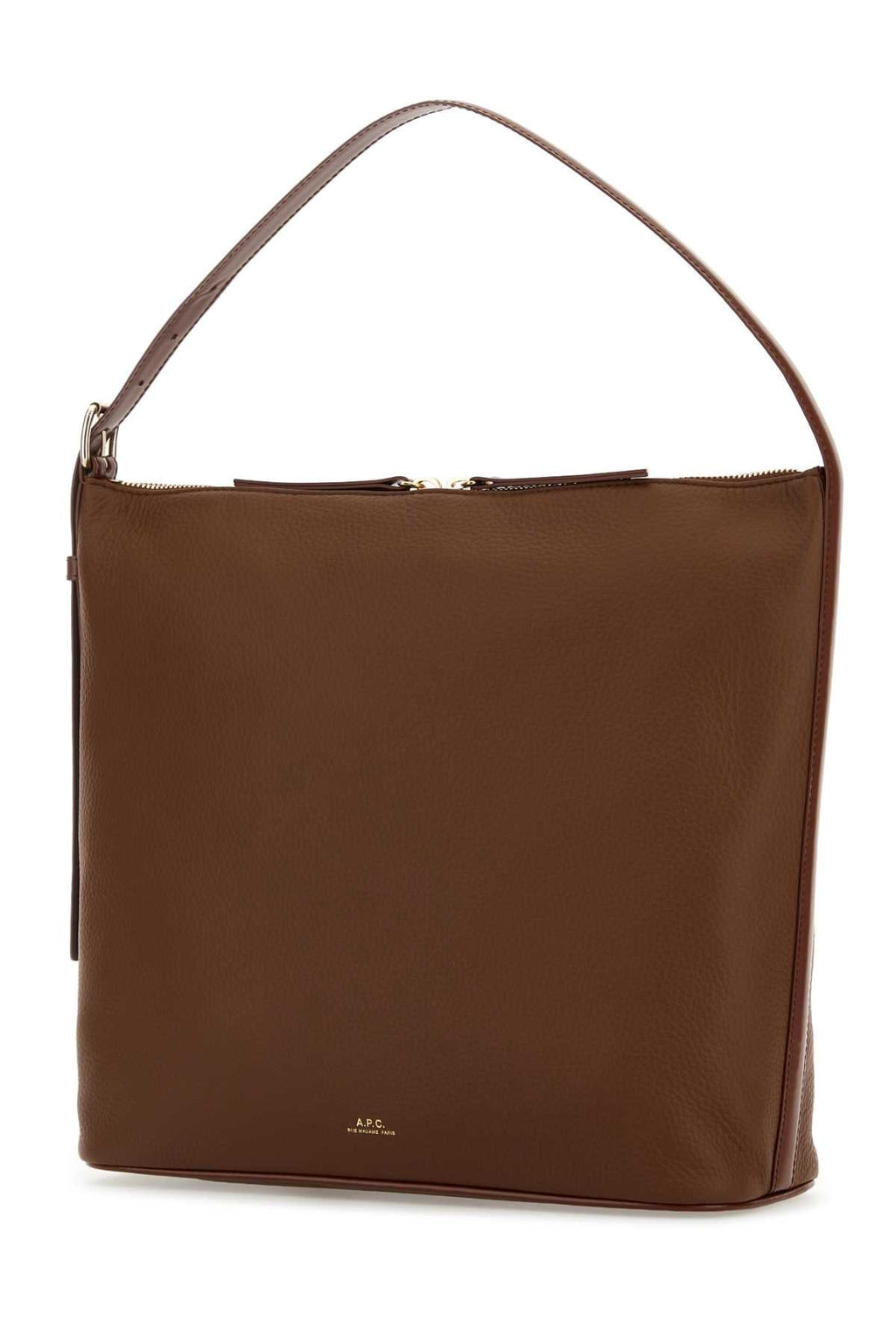 A.P.C. Women Brown Leather Vera Shoulder Bag