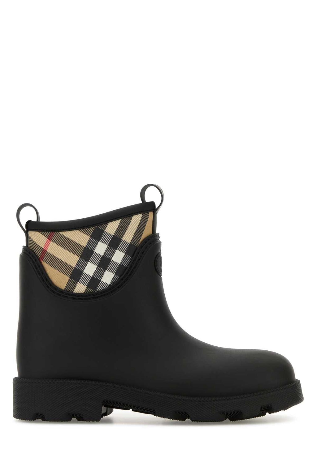 Burberry Women Black Rubber Marsh Stamp Ankle Boots