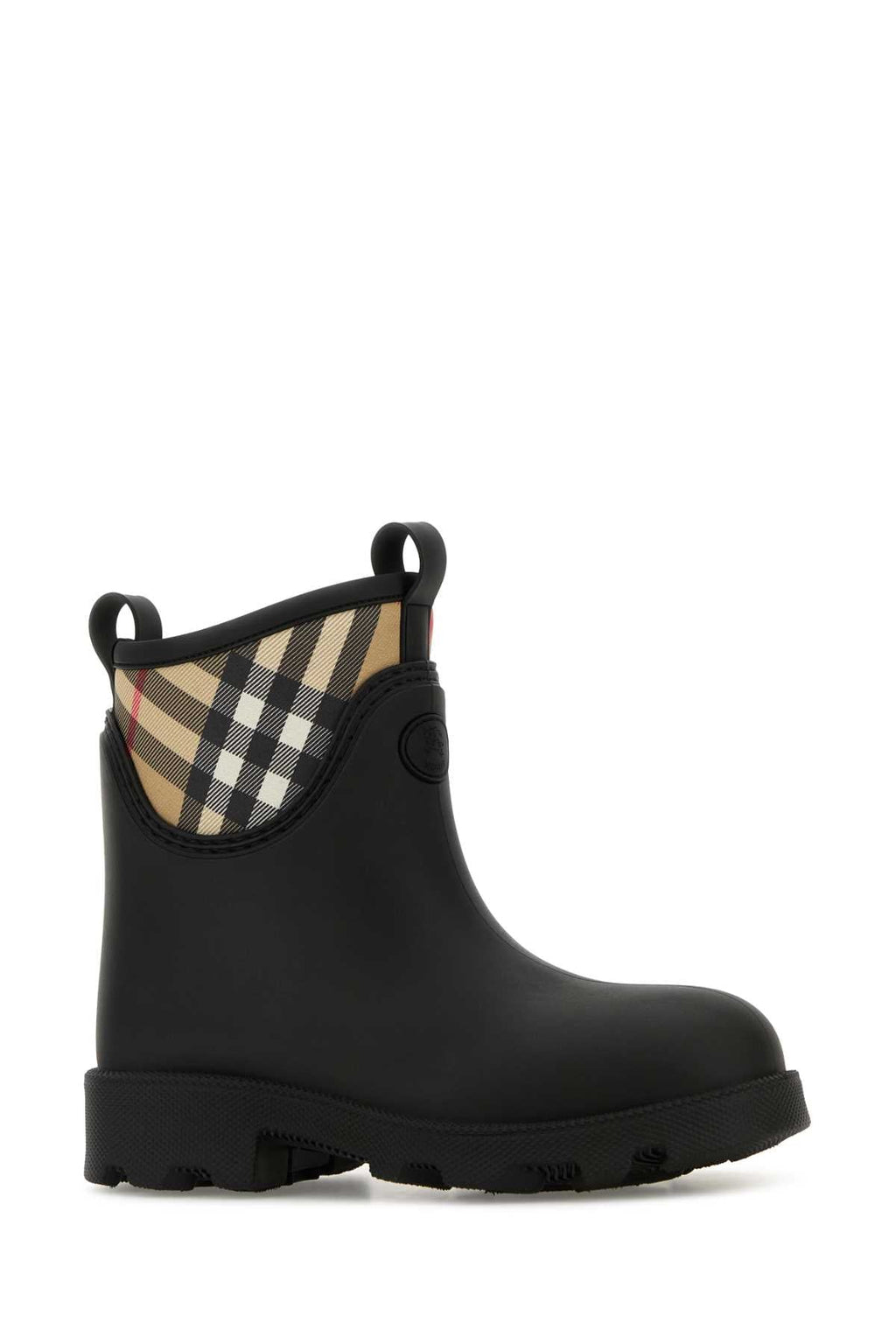 Burberry Women Black Rubber Marsh Stamp Ankle Boots