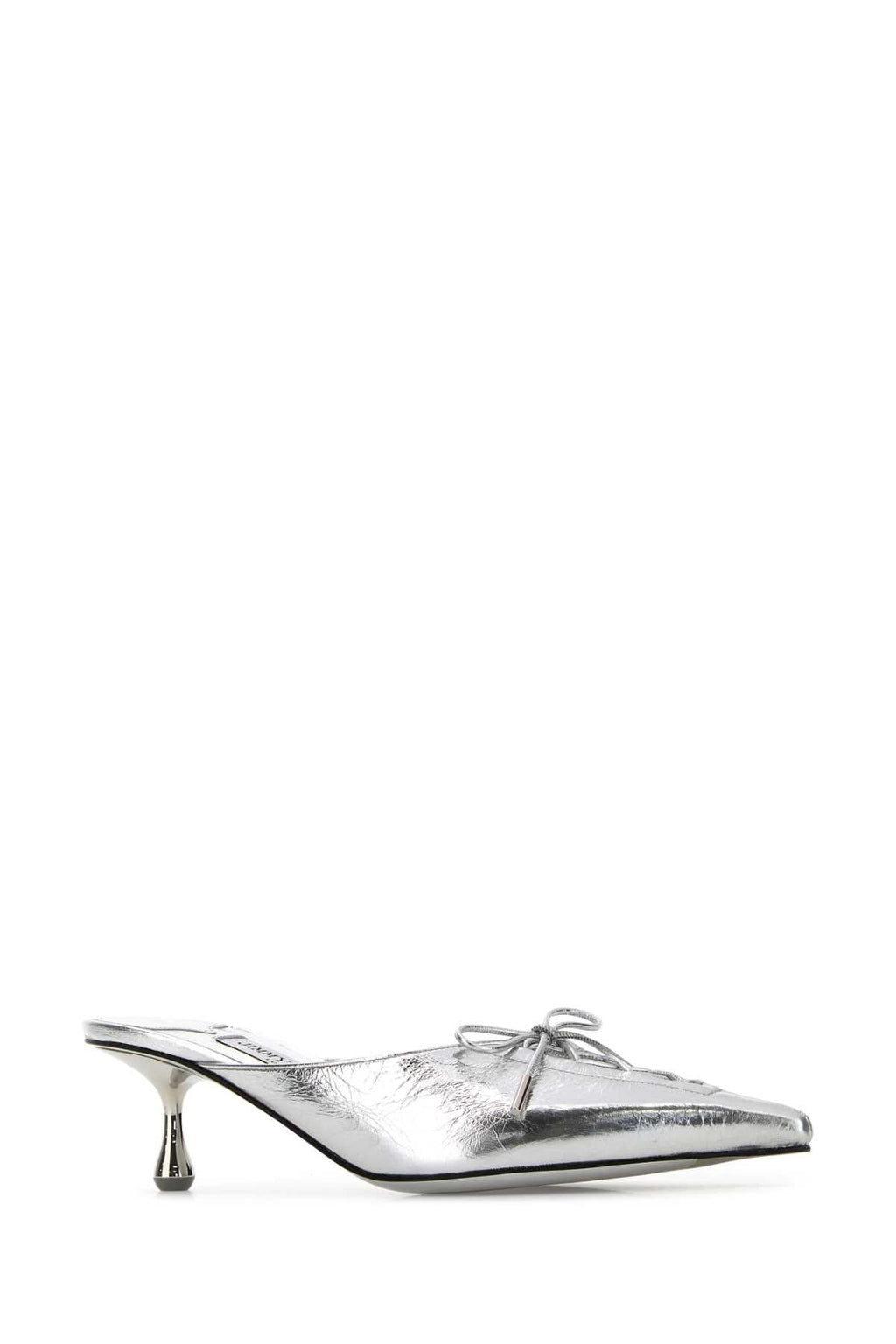 Jimmy Choo Women Silver Leather Scarlett Mules